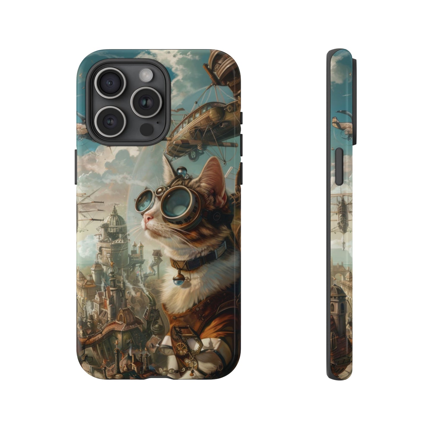 Steampunk Cat Adventurer - iPhone, Google Pixel, Samsung Galaxy