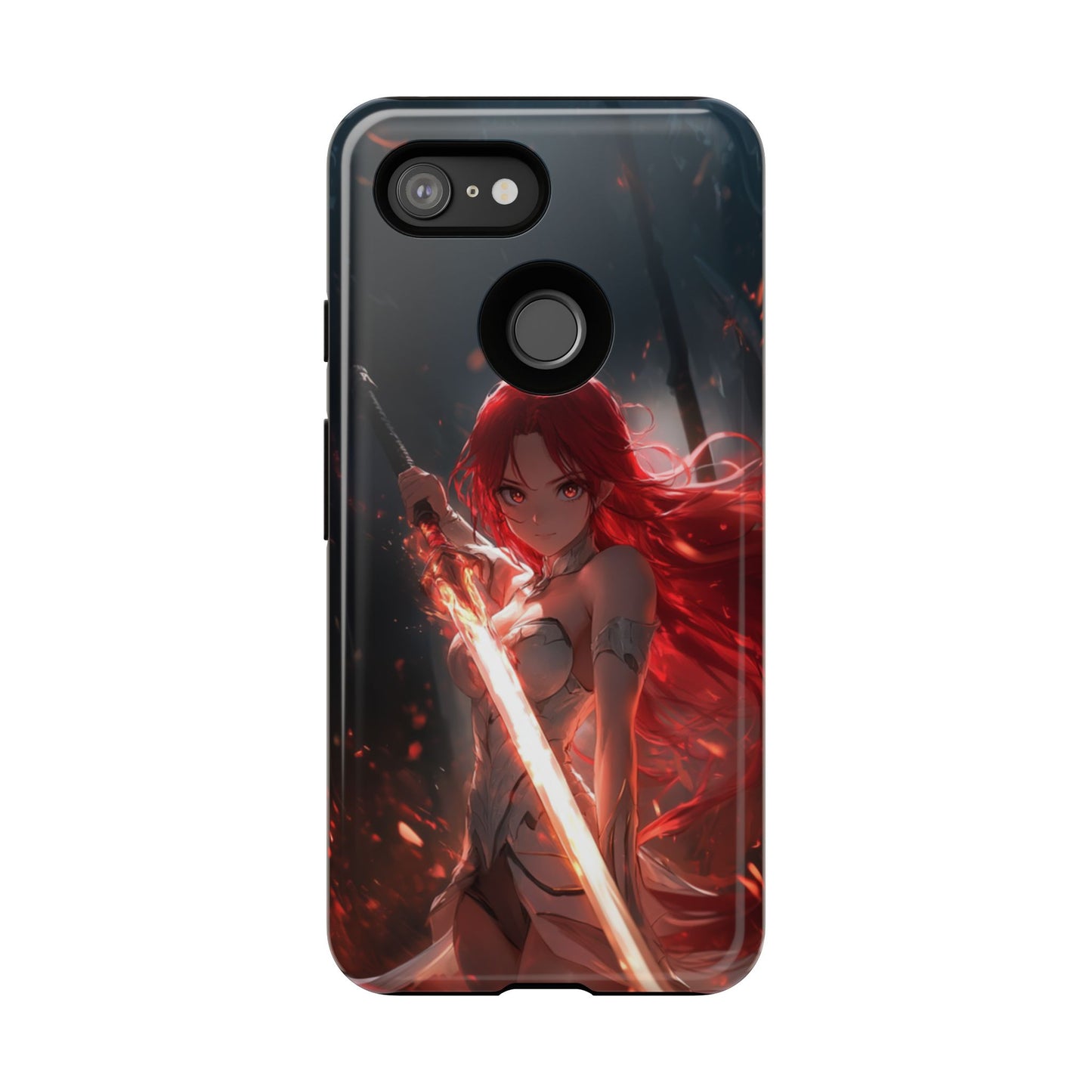 Crimson Ember Warrior – Tough Google Pixel Case