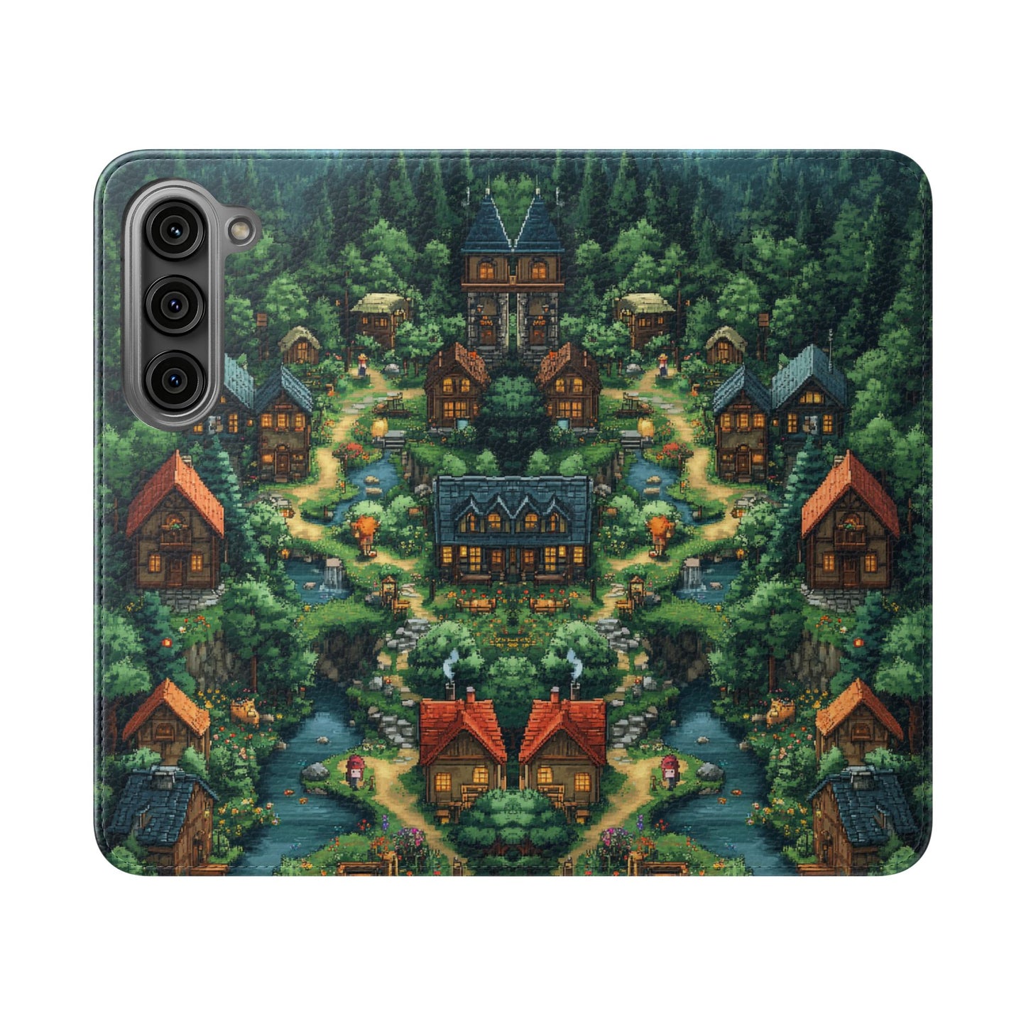 Pixel Forest Hamlet - Wallet Flip Case