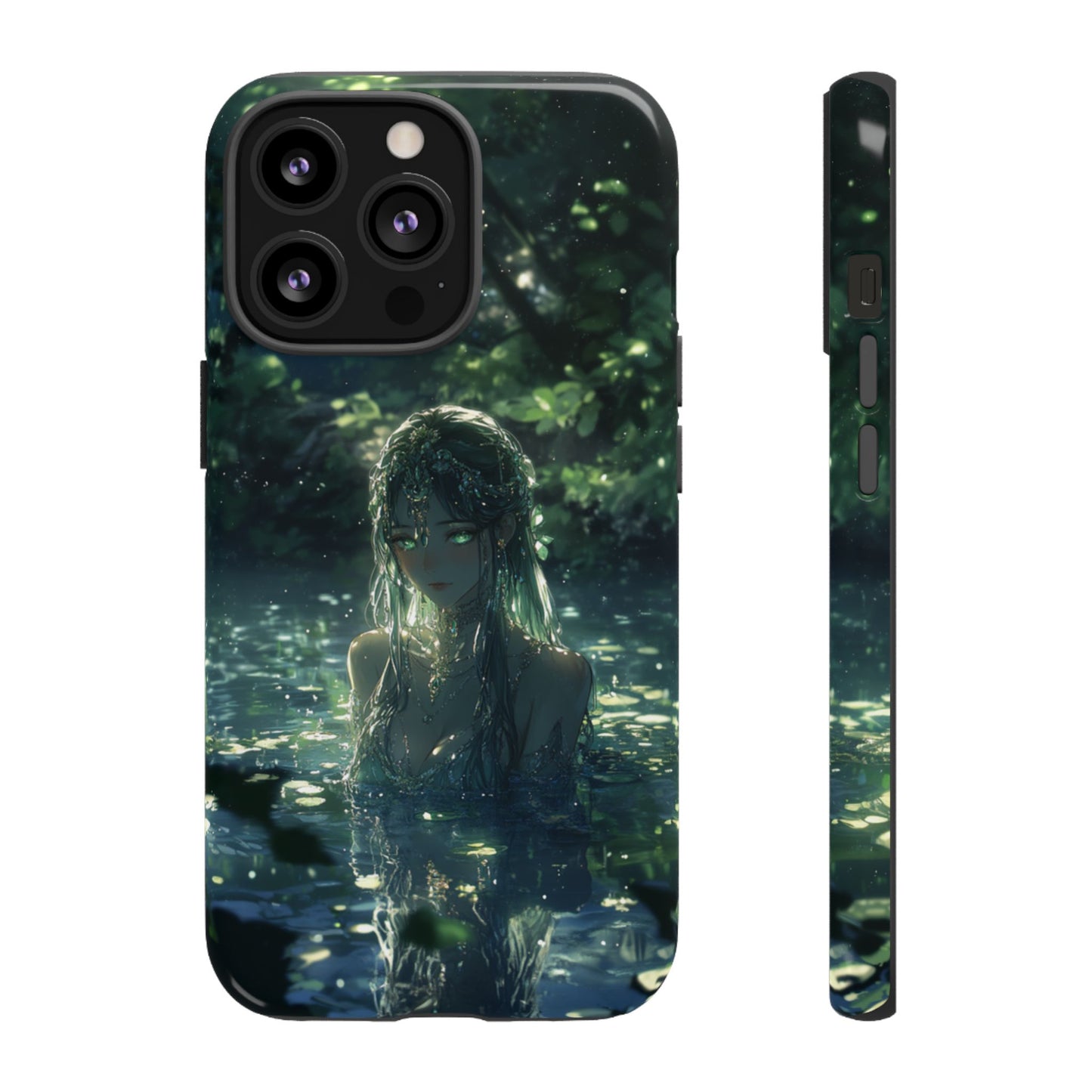 Forest Water Nymph Green Eyes Pond - Tough iPhone Case