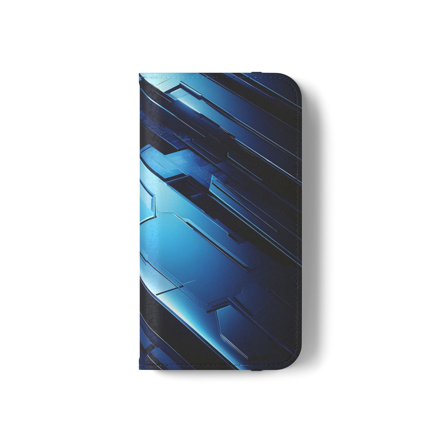 Blue Tech Matrix - Wallet Flip Case