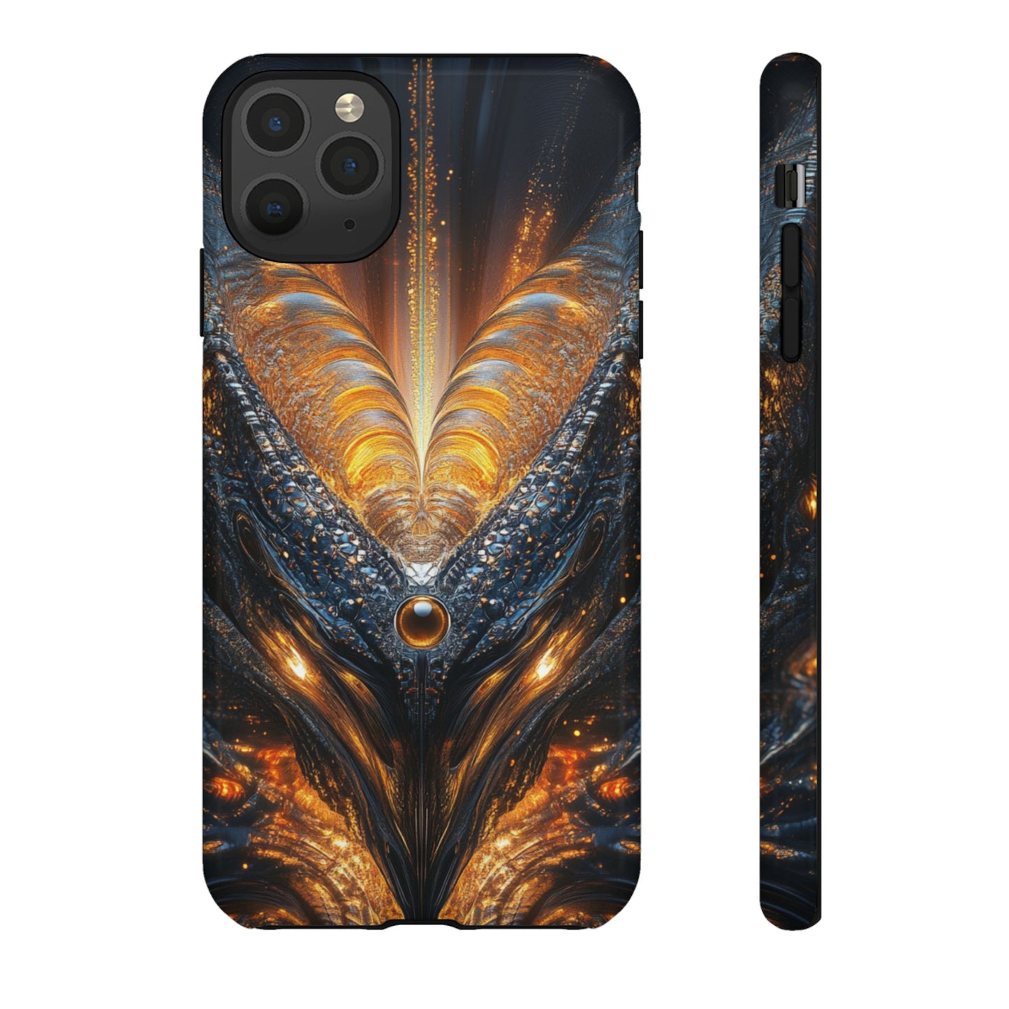 Obsidian Flare Fractal – Tough iPhone Case