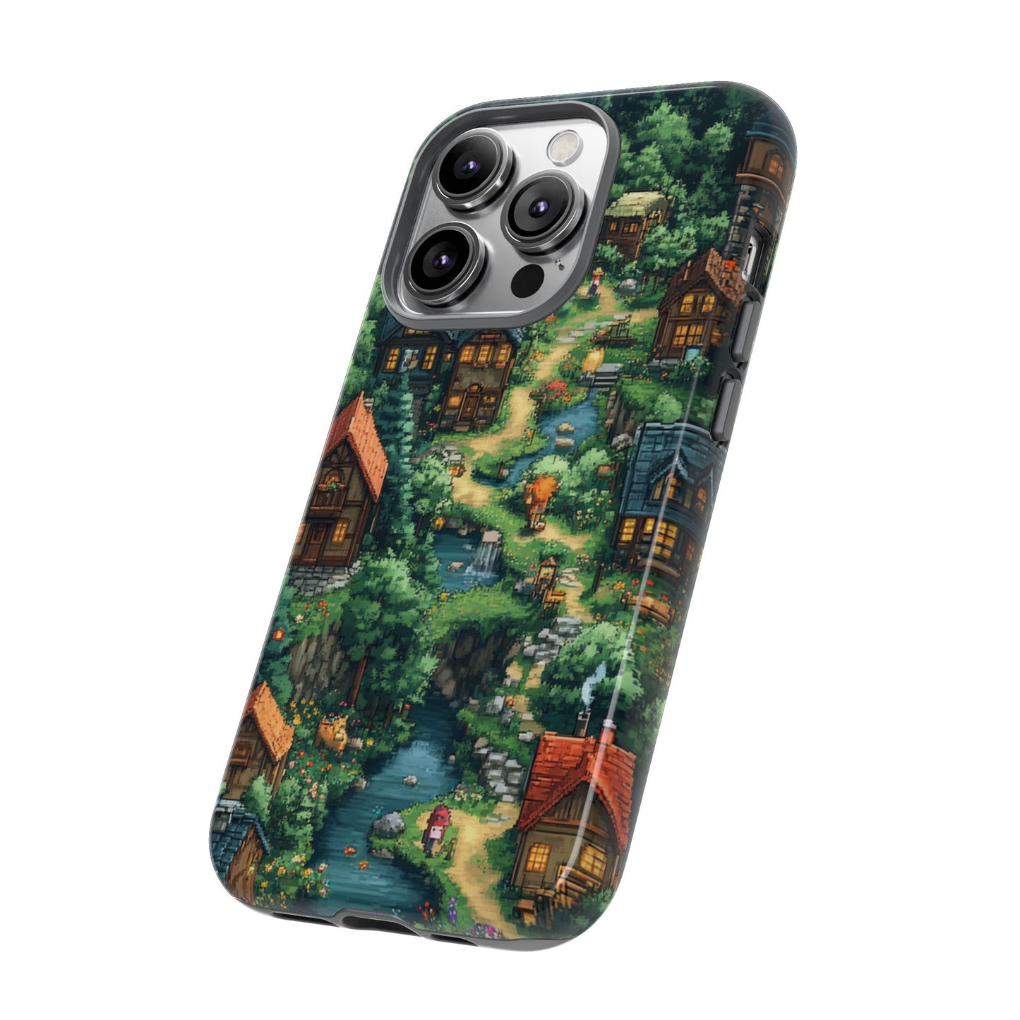 Enchanted Village: Pixel Paradise Phone Case - iPhone, Google Pixel, Samsung Galaxy