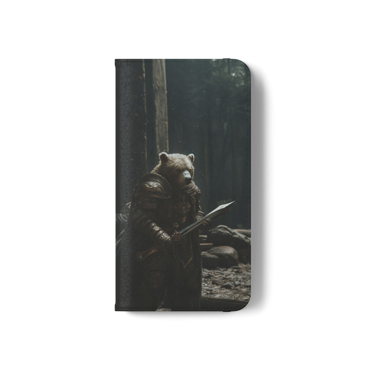 Medieval Bear Warrior Knight - Wallet Flip Case