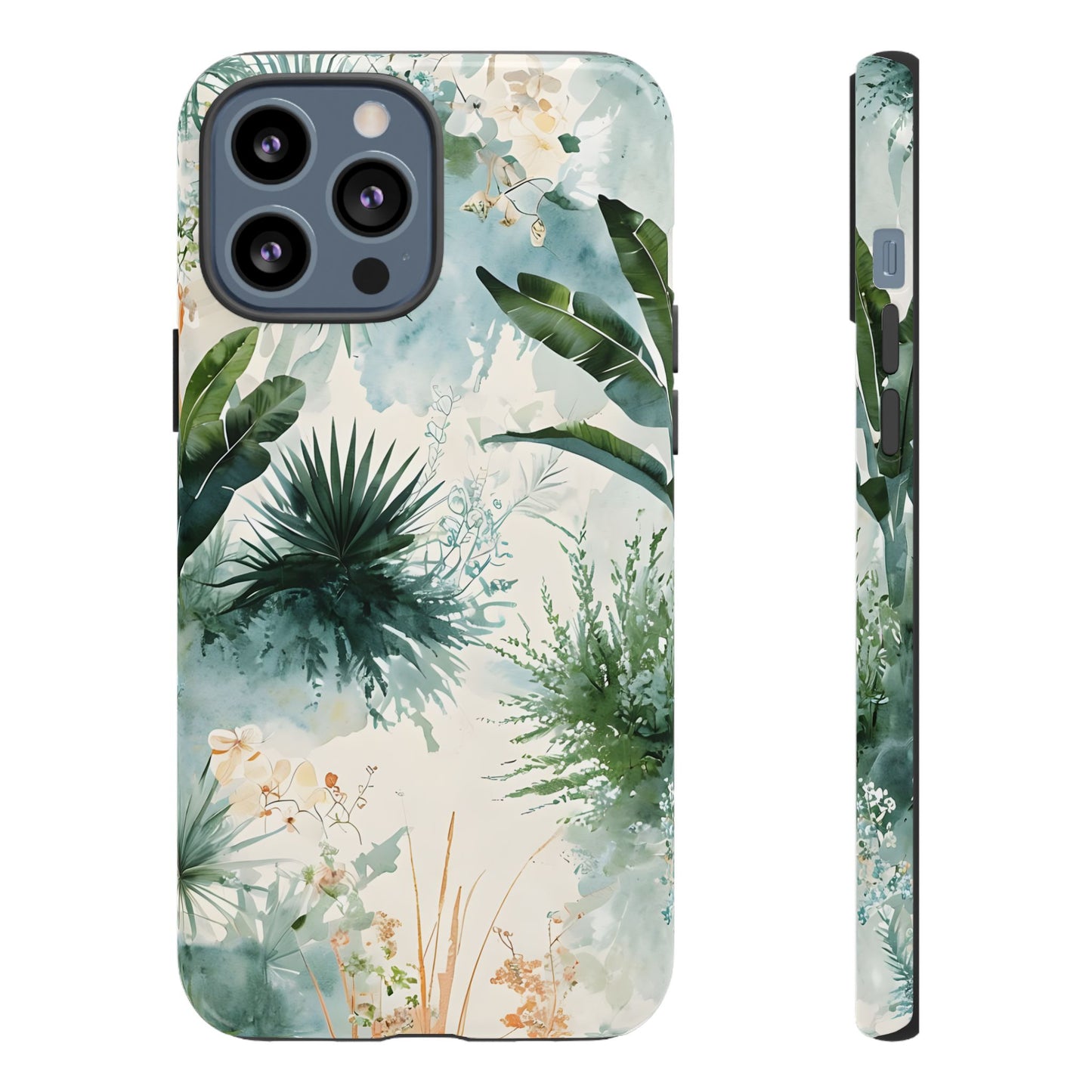 Tropical Botanical Watercolor - Tough iPhone Case