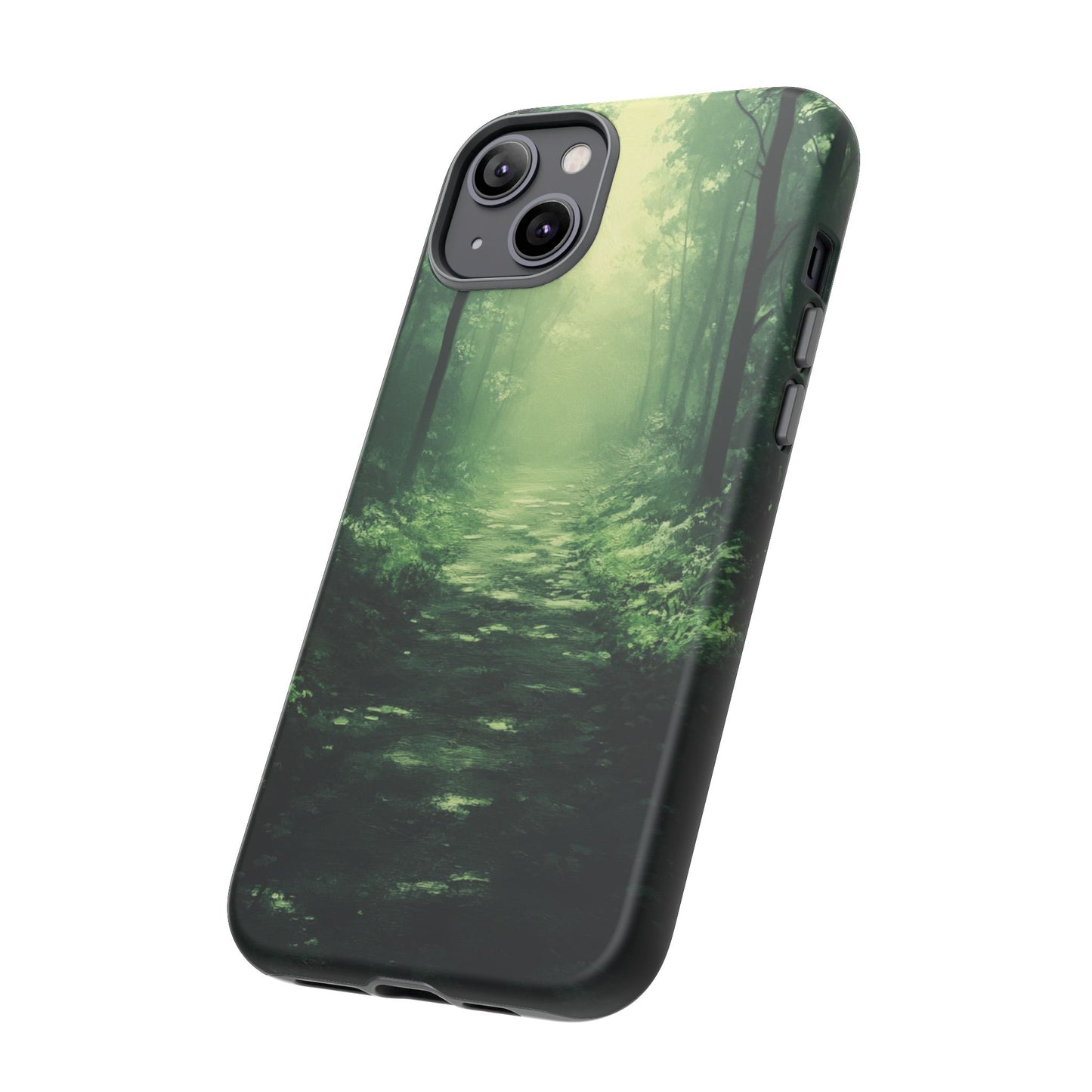 Emerald Mist Forest Path - Tough iPhone Case