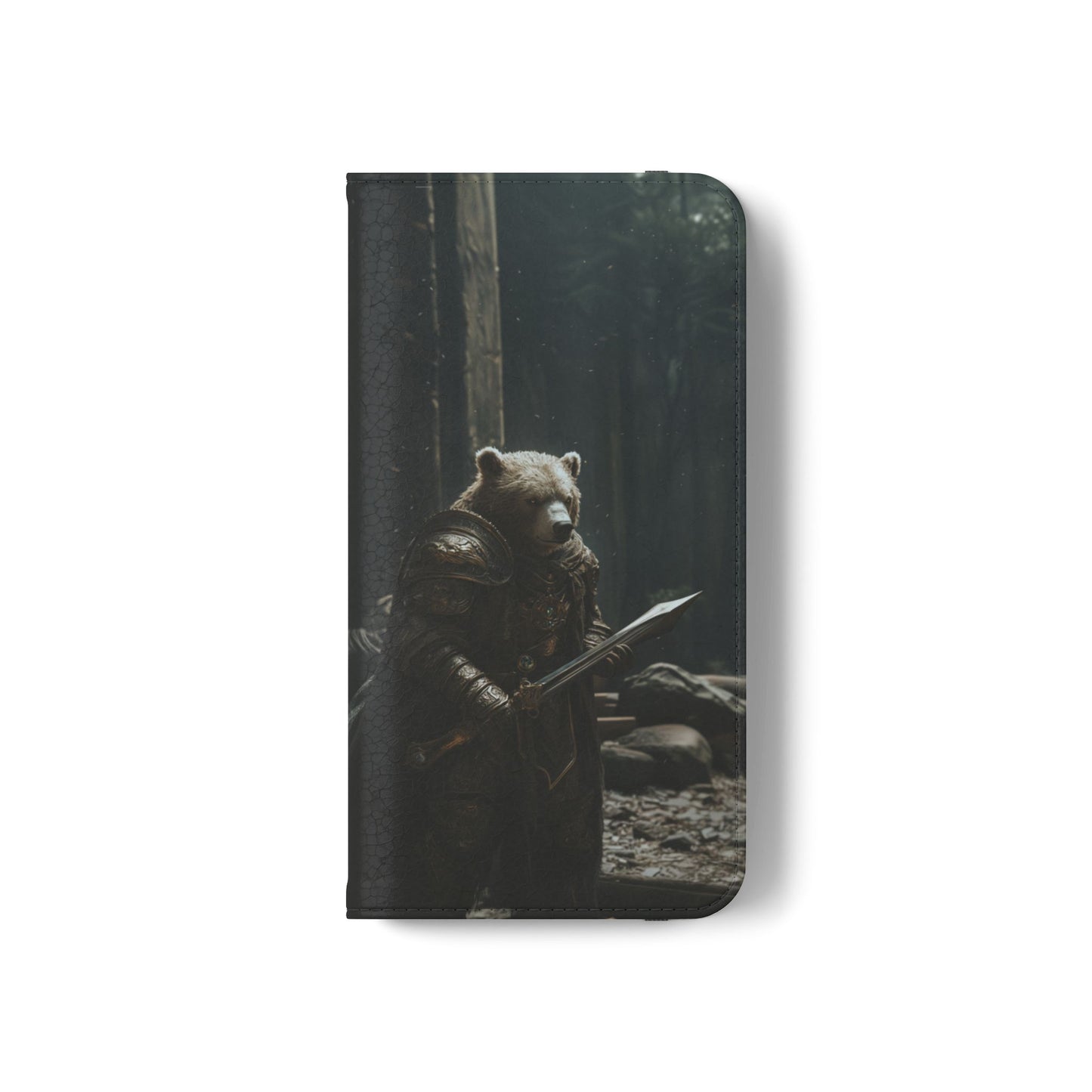 Medieval Bear Warrior Knight - Wallet Flip Case