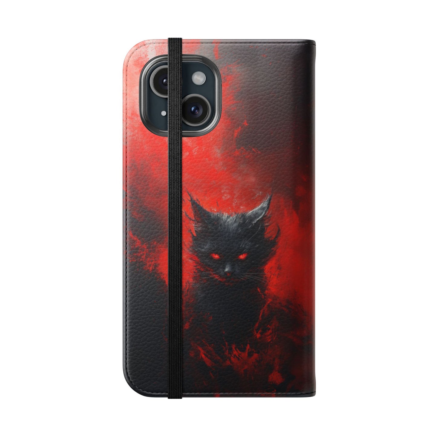 Fire Demon Black Cat - Wallet Flip Case