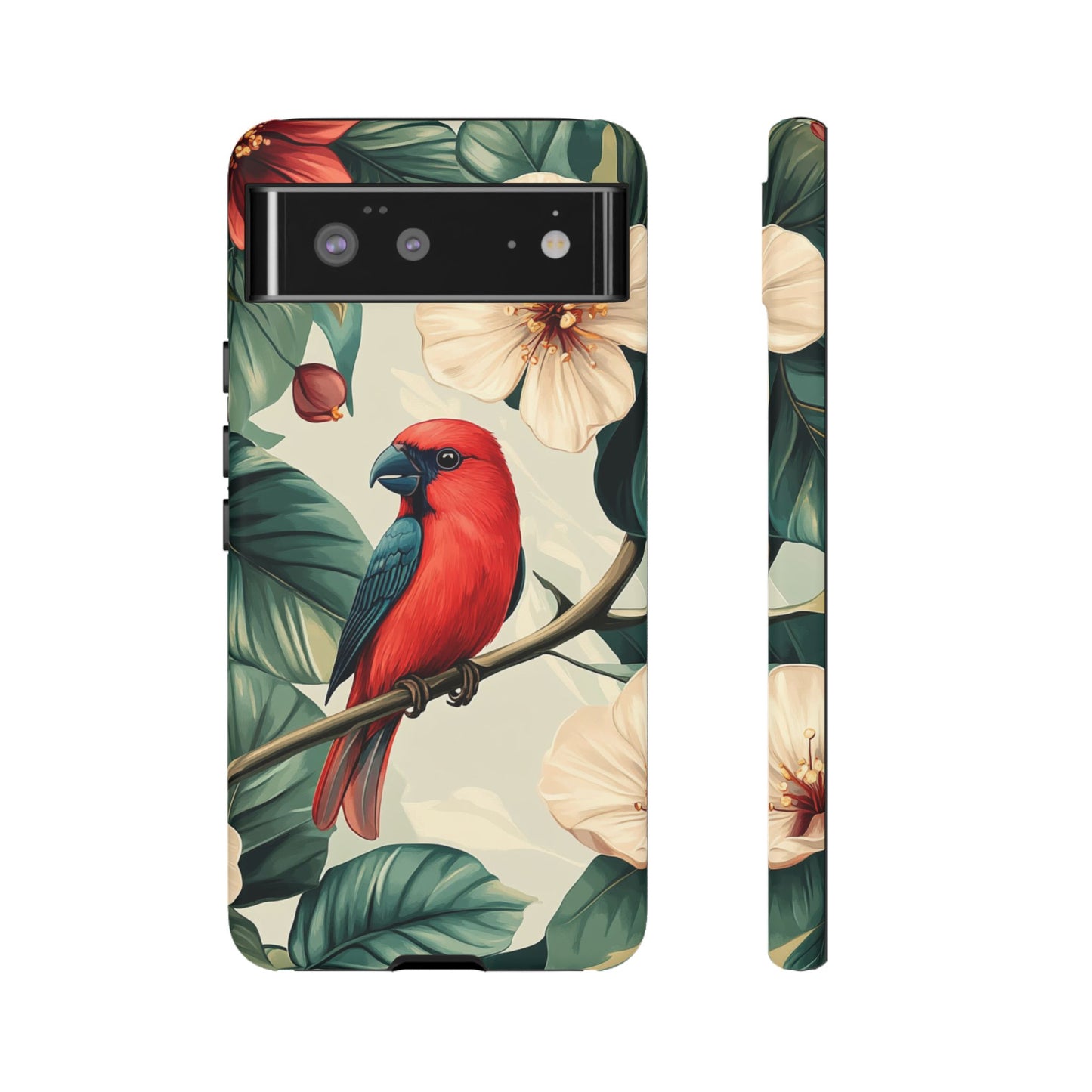 Tropical Bird and Hibiscus Phone Case – iPhone, Google Pixel, Samsung Galaxy