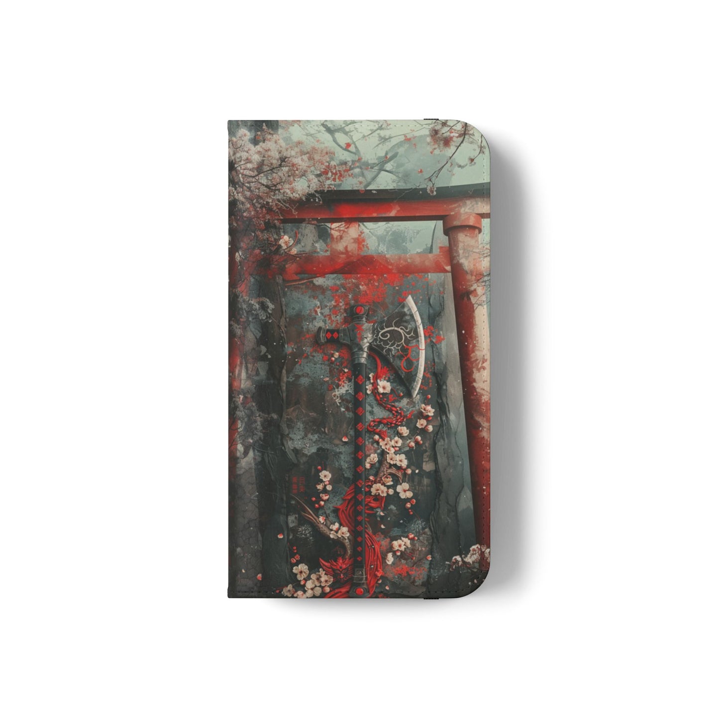 Sakura Warrior Axe - Wallet Flip Case