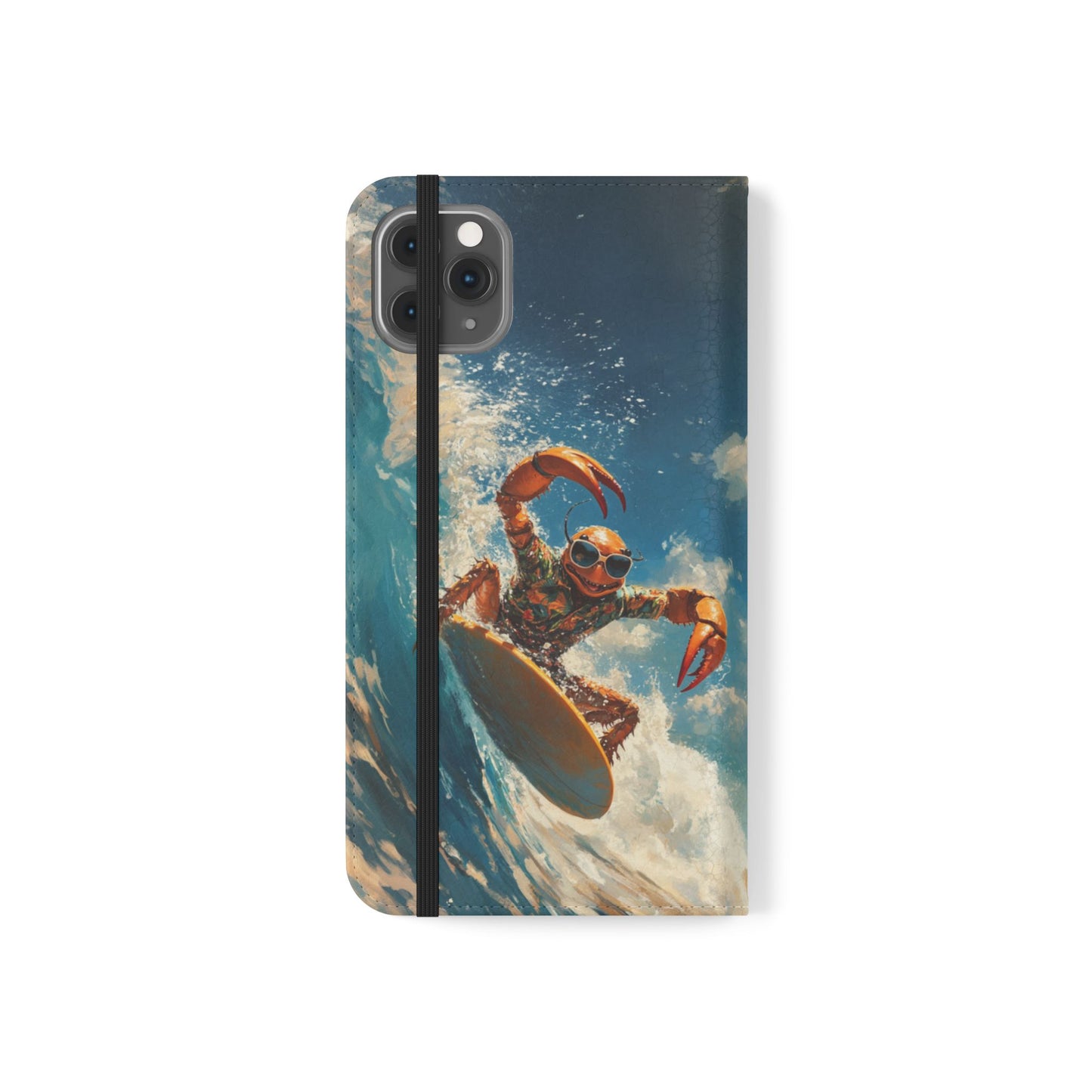 Surfing Crab - Wallet Flip Case