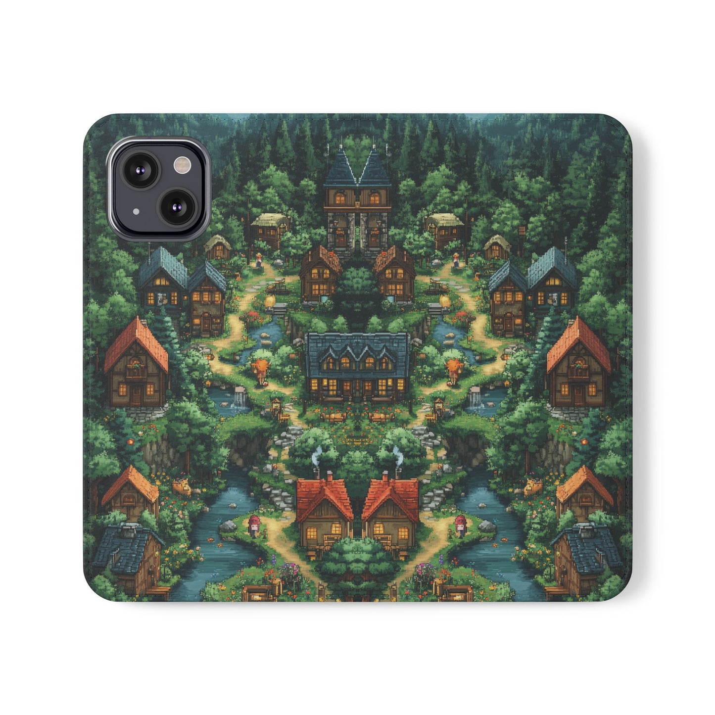 Pixel Forest Hamlet - Wallet Flip Case