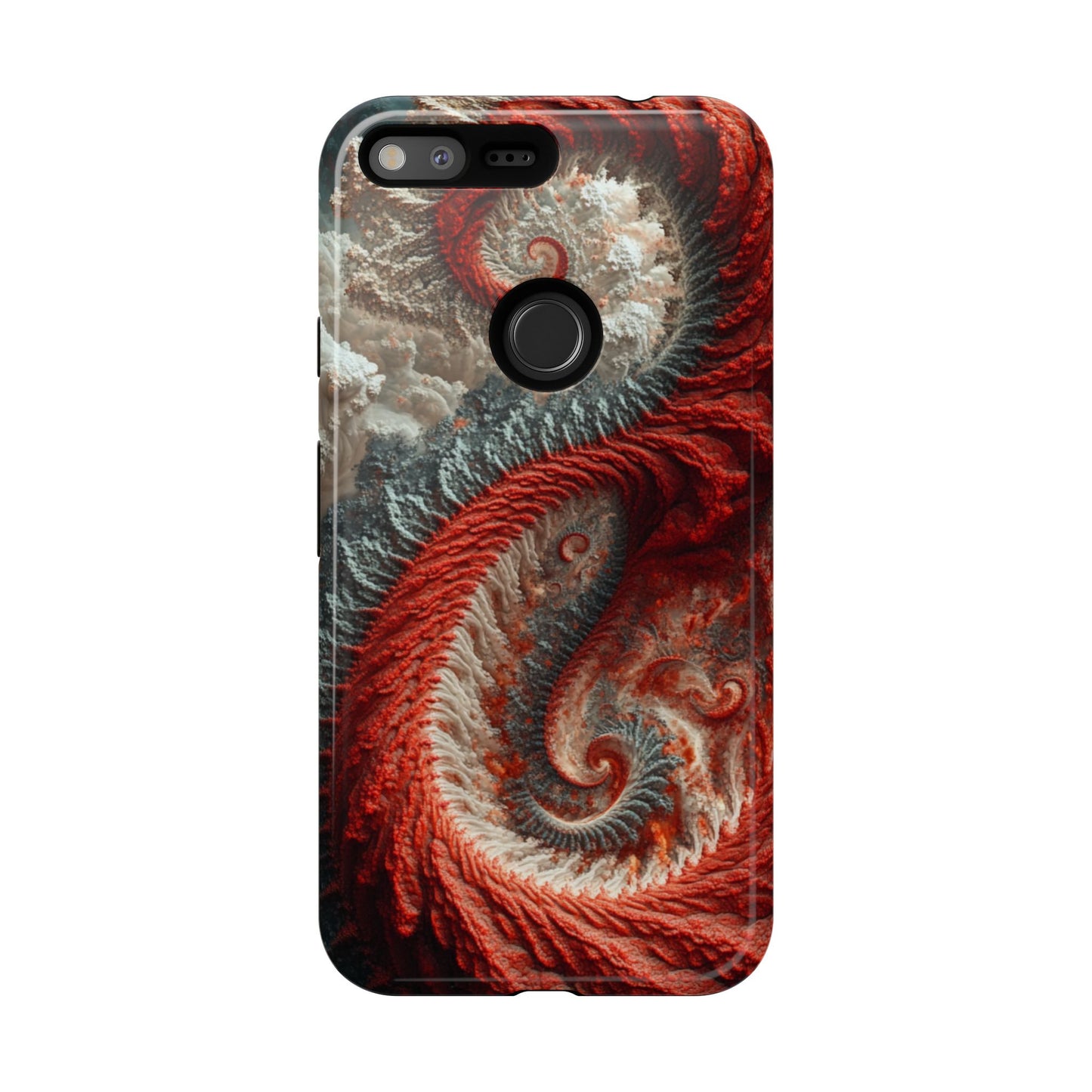 Crimson Spiral Fractal – Tough Google Pixel Case