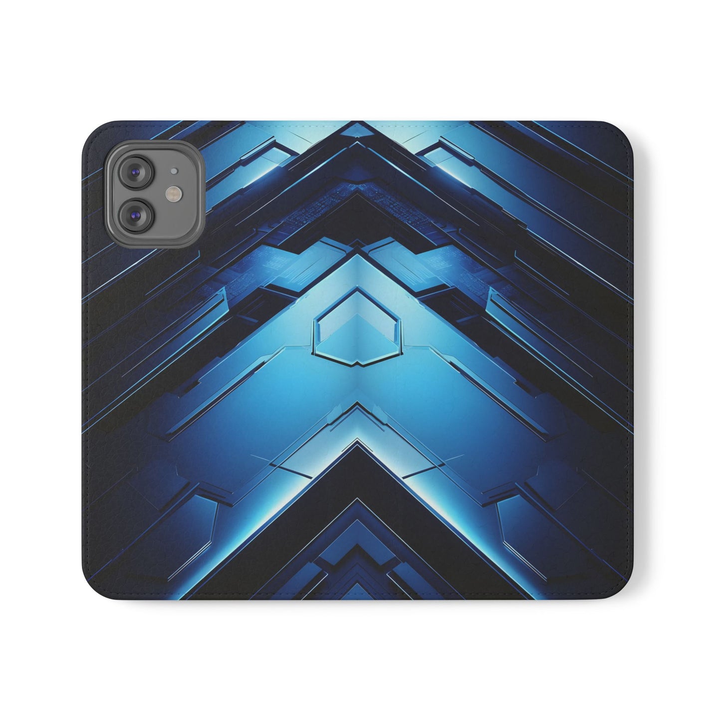 Blue Tech Matrix - Wallet Flip Case