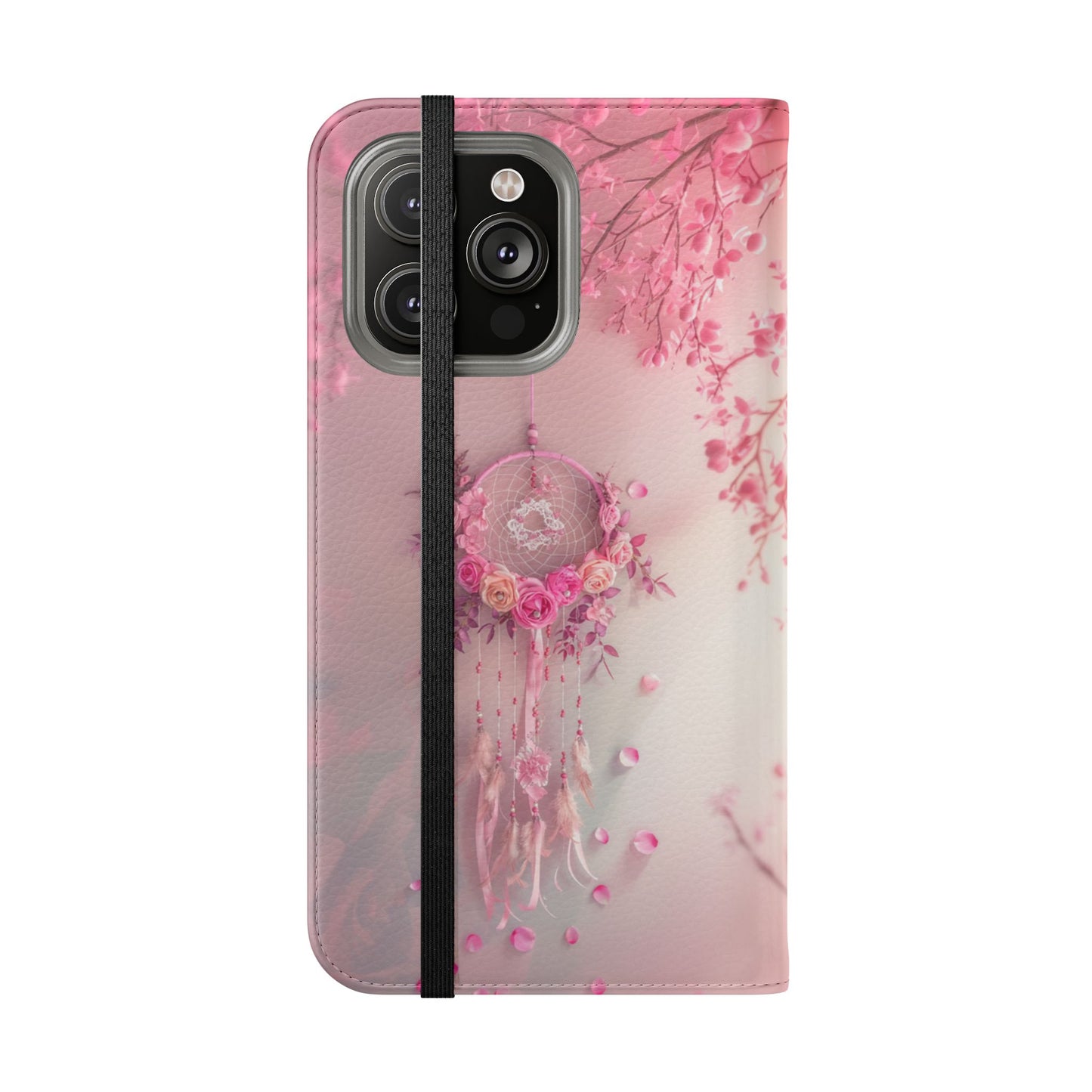 Pink Rose Dreamcatcher - Wallet Flip Case