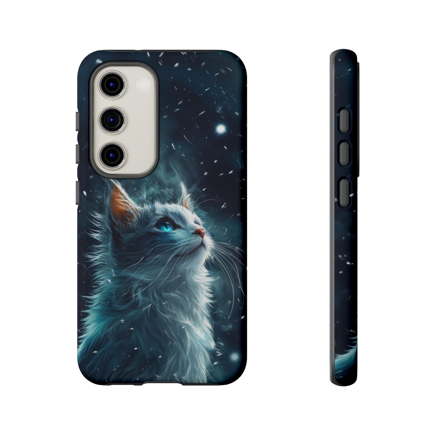 Ethereal Gaze White Cat Phone Case - iPhone, Google Pixel, Samsung Galaxy