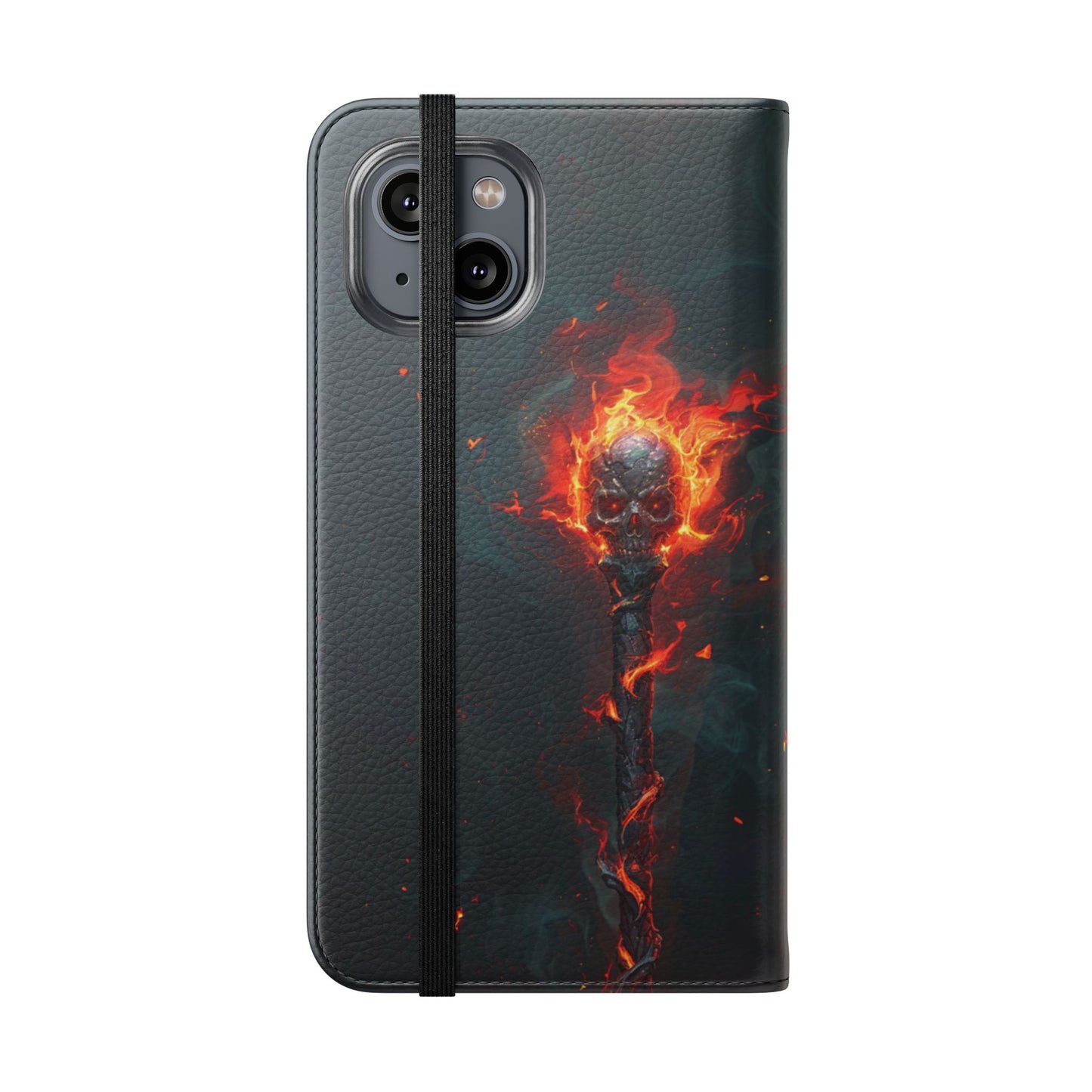 Inferno Skull Staff - Wallet Flip Case