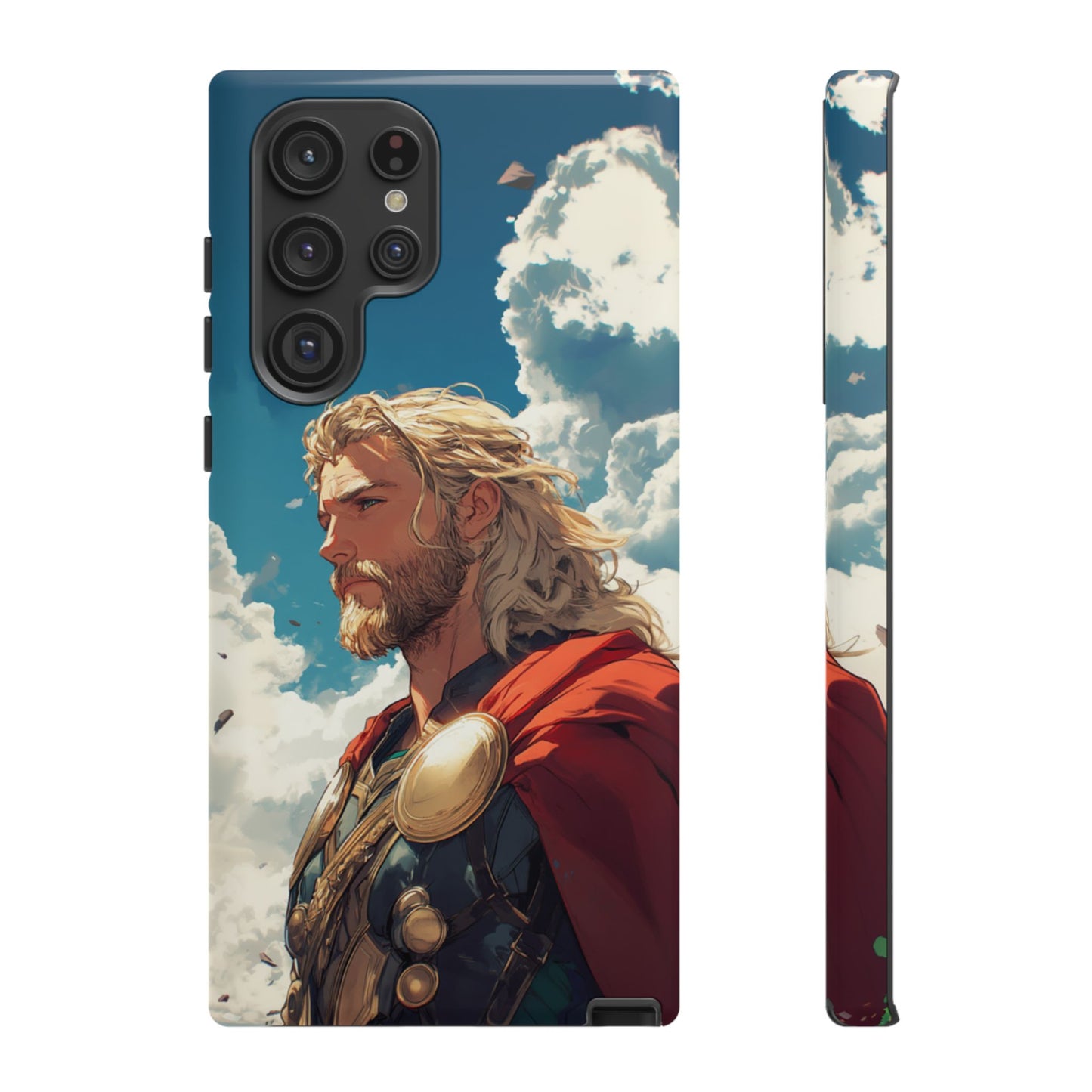 Celestial Protector: Anime-Style Thor Phone Case - iPhone, Google Pixel, Samsung