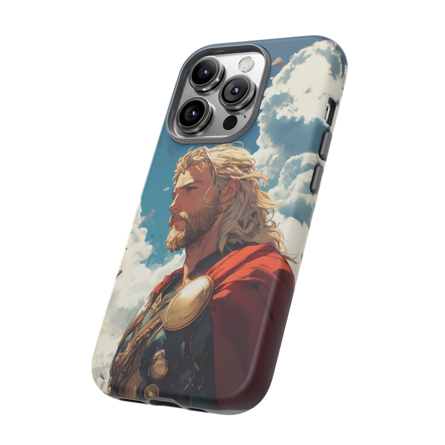 Celestial Protector: Anime-Style Thor Phone Case - iPhone, Google Pixel, Samsung