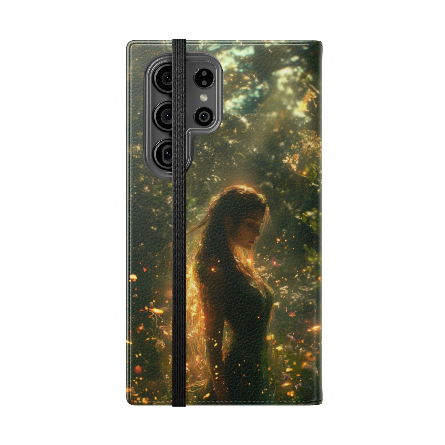Forest Goddess Golden Light Meadow - Wallet Flip Case