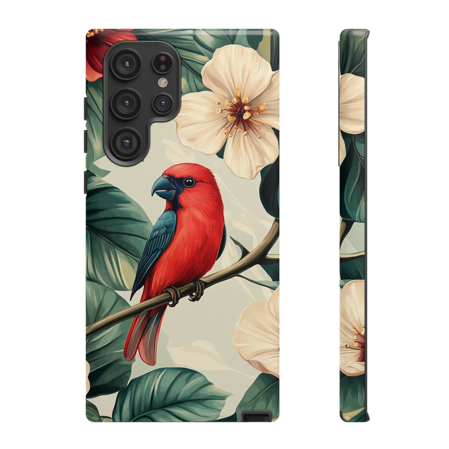 Tropical Bird and Hibiscus Phone Case – iPhone, Google Pixel, Samsung Galaxy