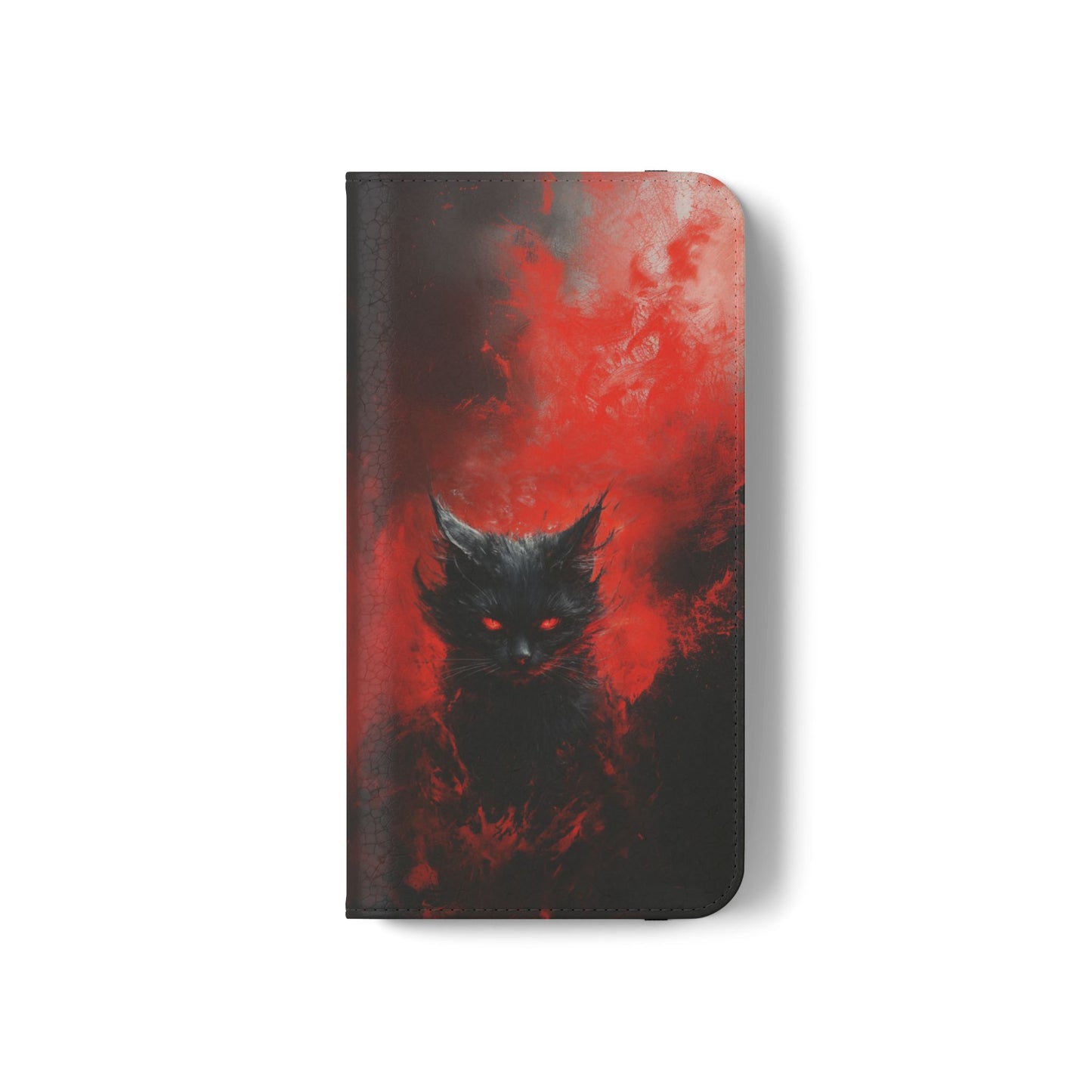 Fire Demon Black Cat - Wallet Flip Case