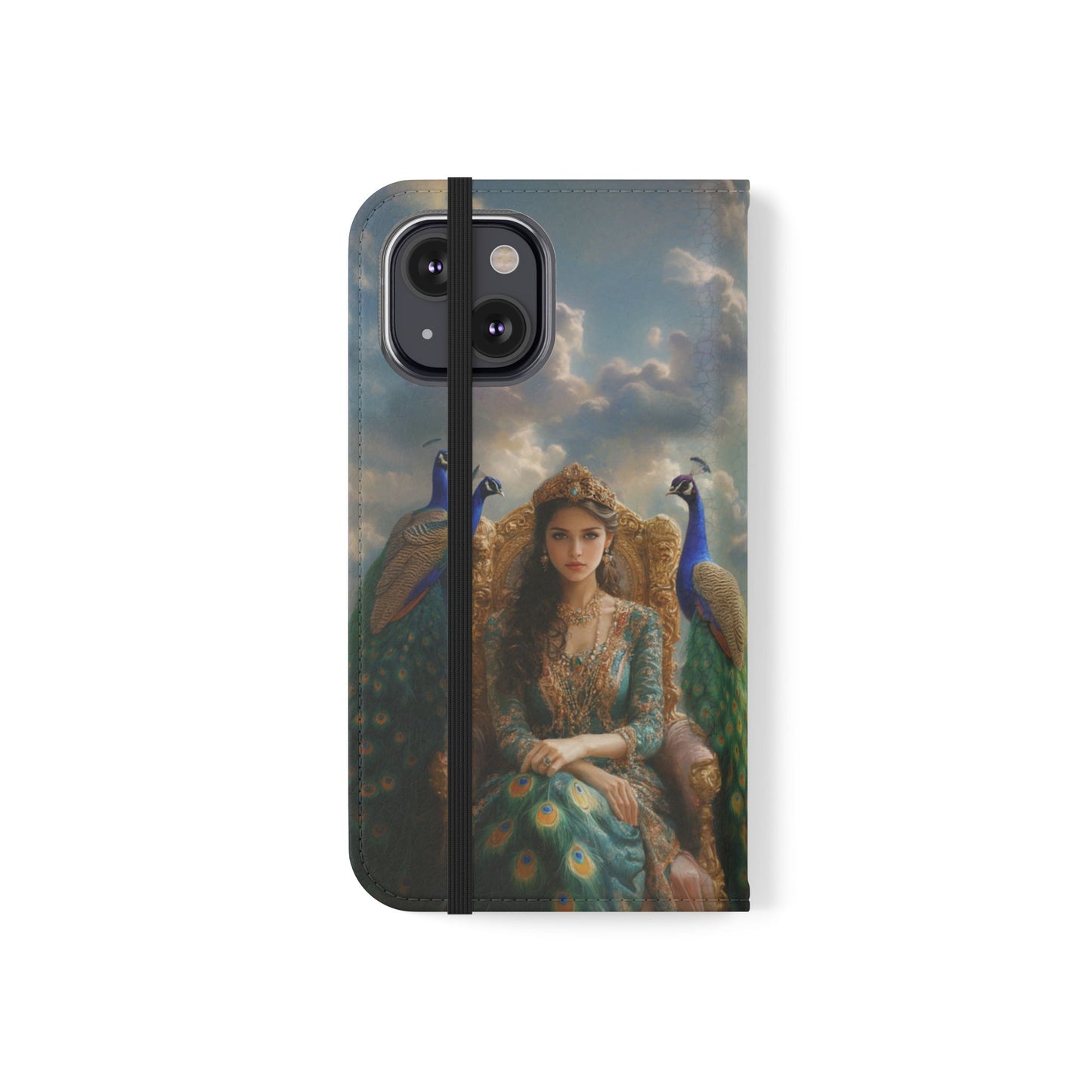 Hera Peacock Empress Golden Throne - Wallet Flip Case