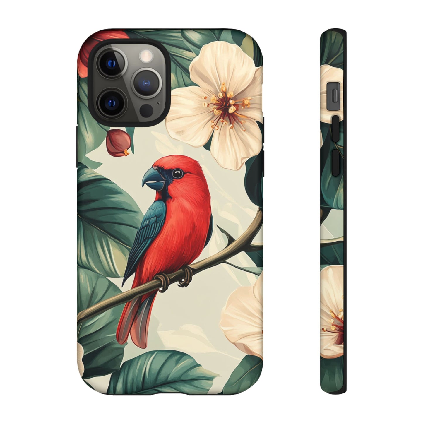 Tropical Bird and Hibiscus Phone Case – iPhone, Google Pixel, Samsung Galaxy