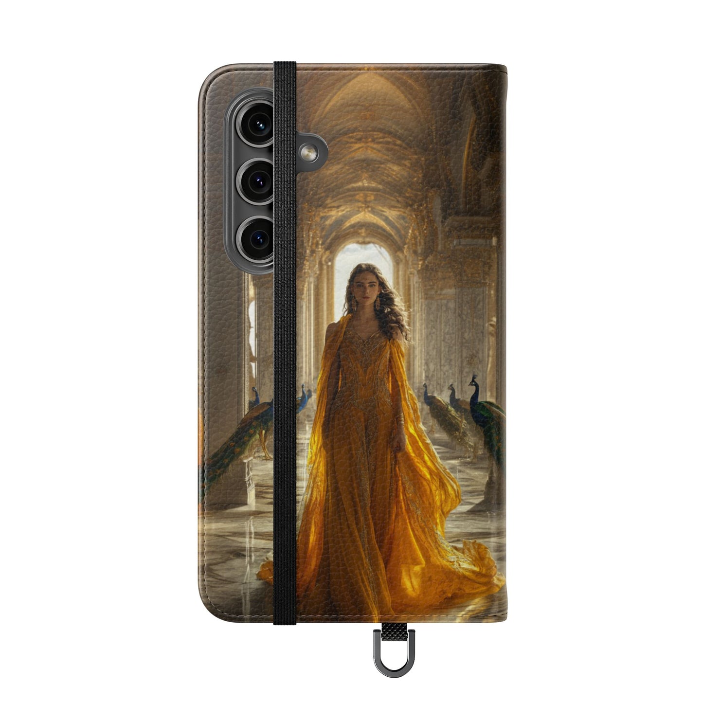 Hera Golden Palace Peacock Goddess - Wallet Flip Case