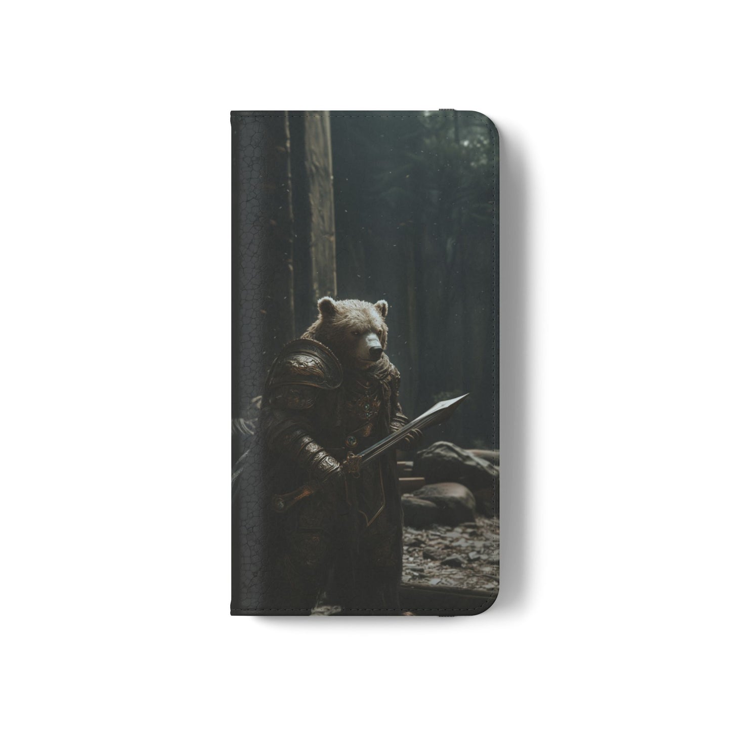 Medieval Bear Warrior Knight - Wallet Flip Case
