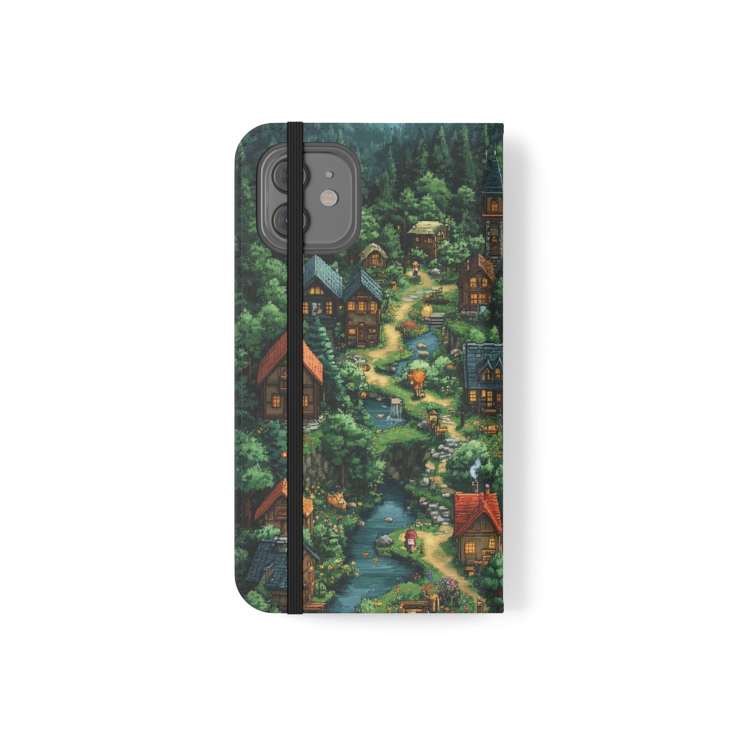 Pixel Forest Hamlet - Wallet Flip Case