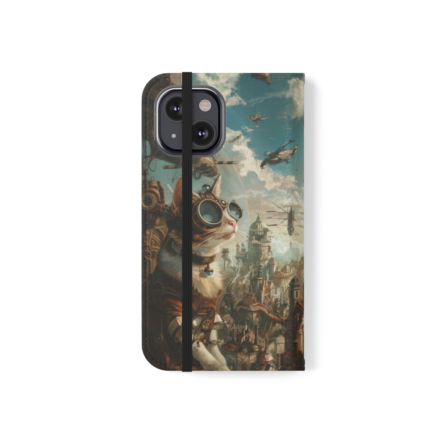 Steampunk Aviator Cat - Wallet Flip Case