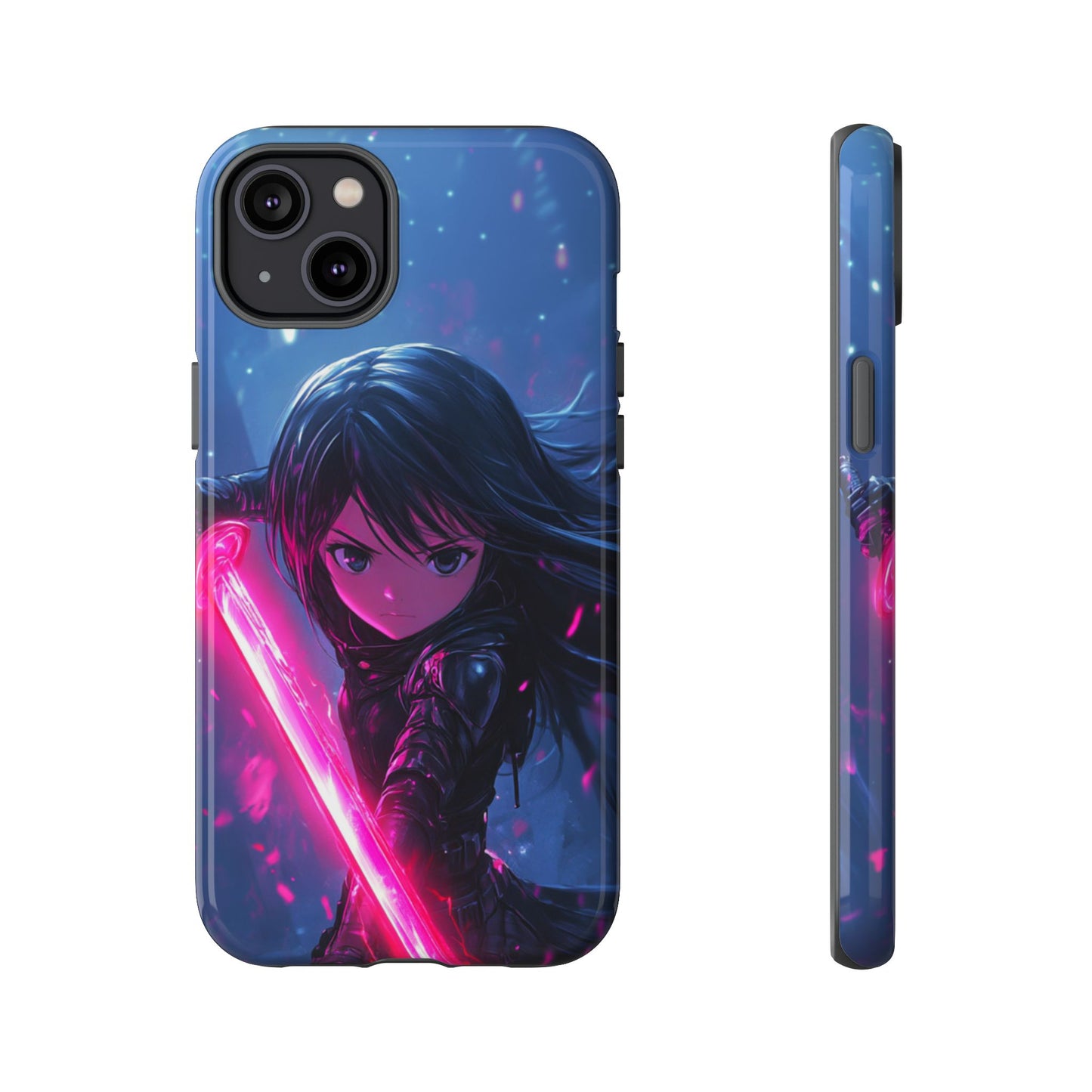 Neon Blade Warrior – Tough iPhone Case