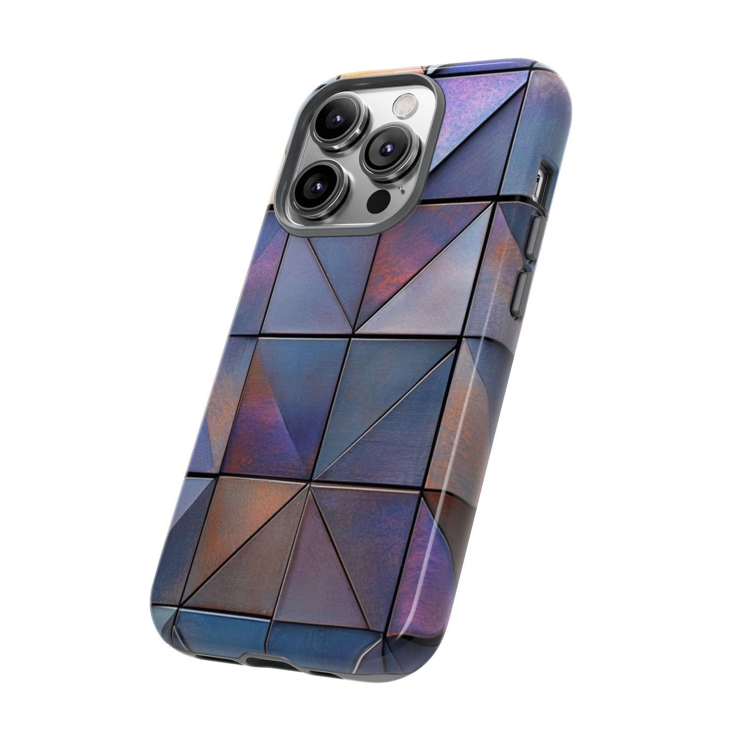 Iridescent Geometric Triangles Phone Case - iPhone, Samsung Galaxy, Google Pixel