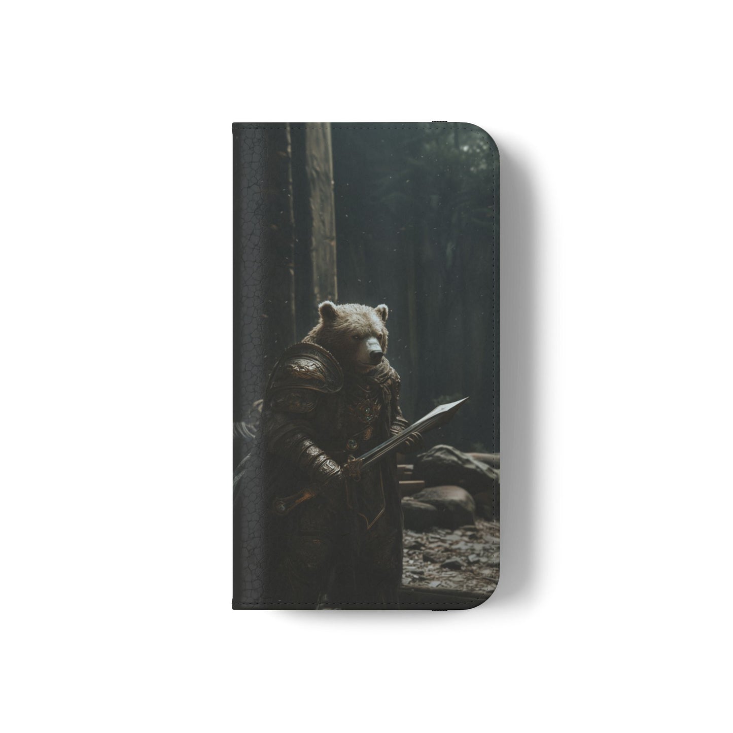 Medieval Bear Warrior Knight - Wallet Flip Case