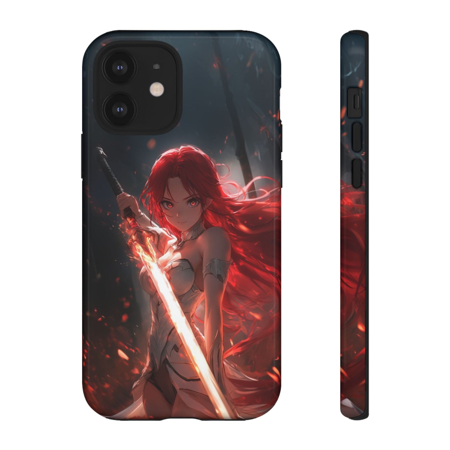 Crimson Ember Warrior – Tough iPhone Case