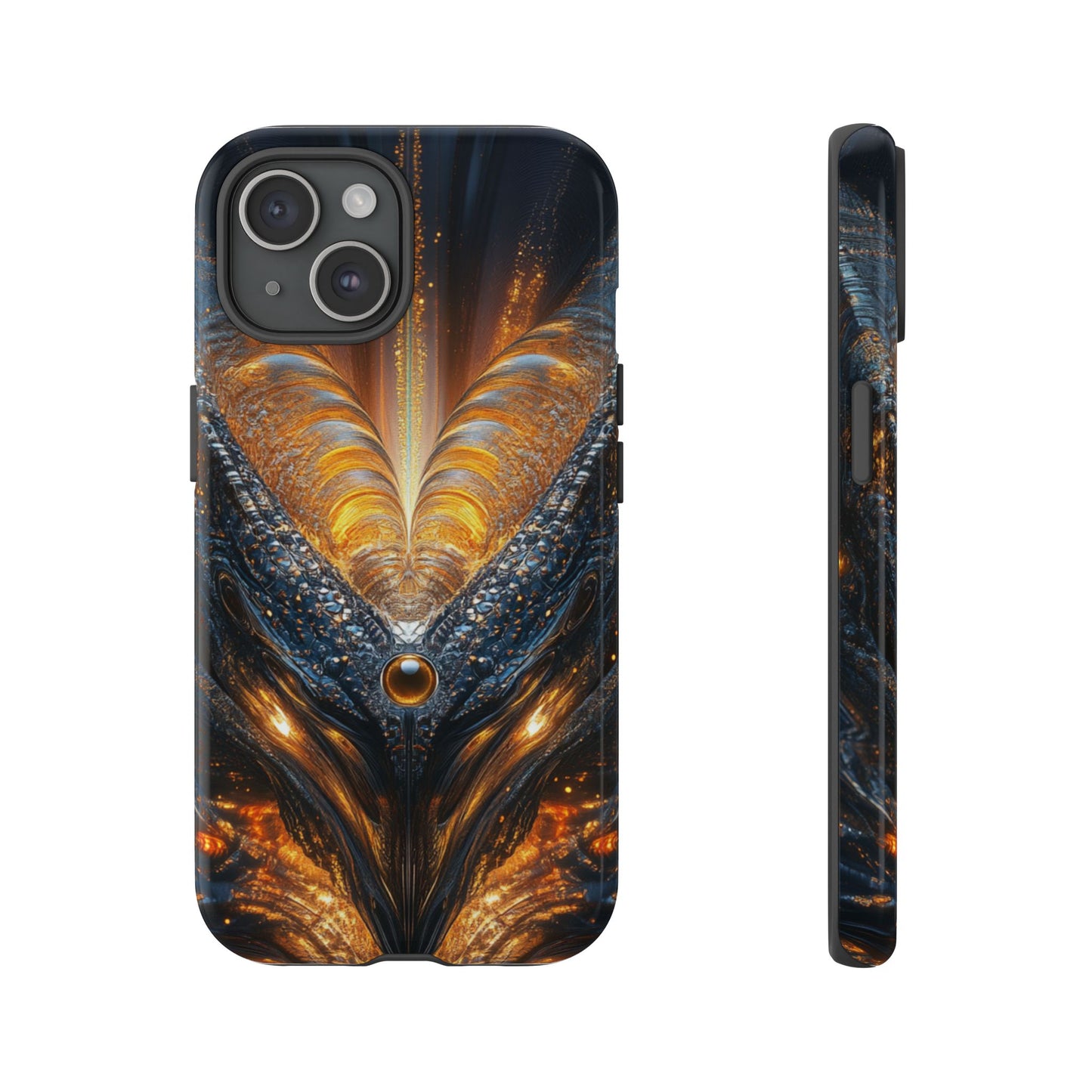 Obsidian Flare Fractal – Tough iPhone Case
