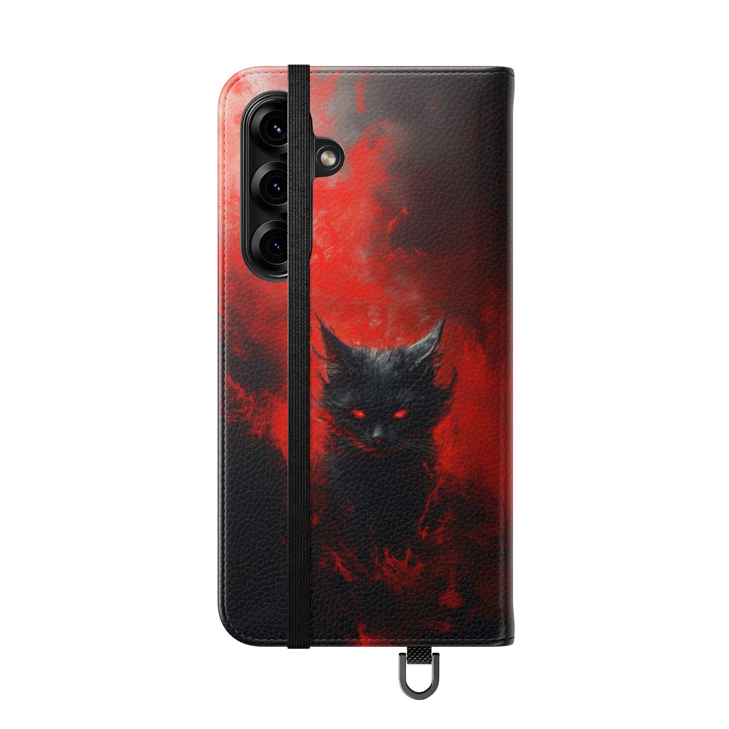 Fire Demon Black Cat - Wallet Flip Case