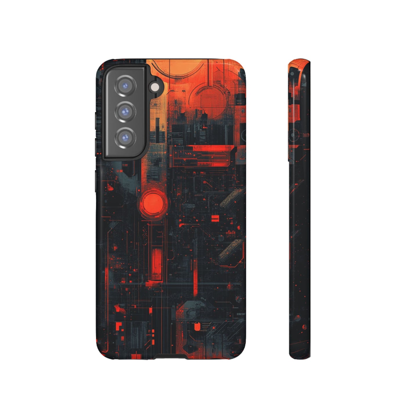 Neon Circuit Matrix – Tough Samsung Galaxy Case