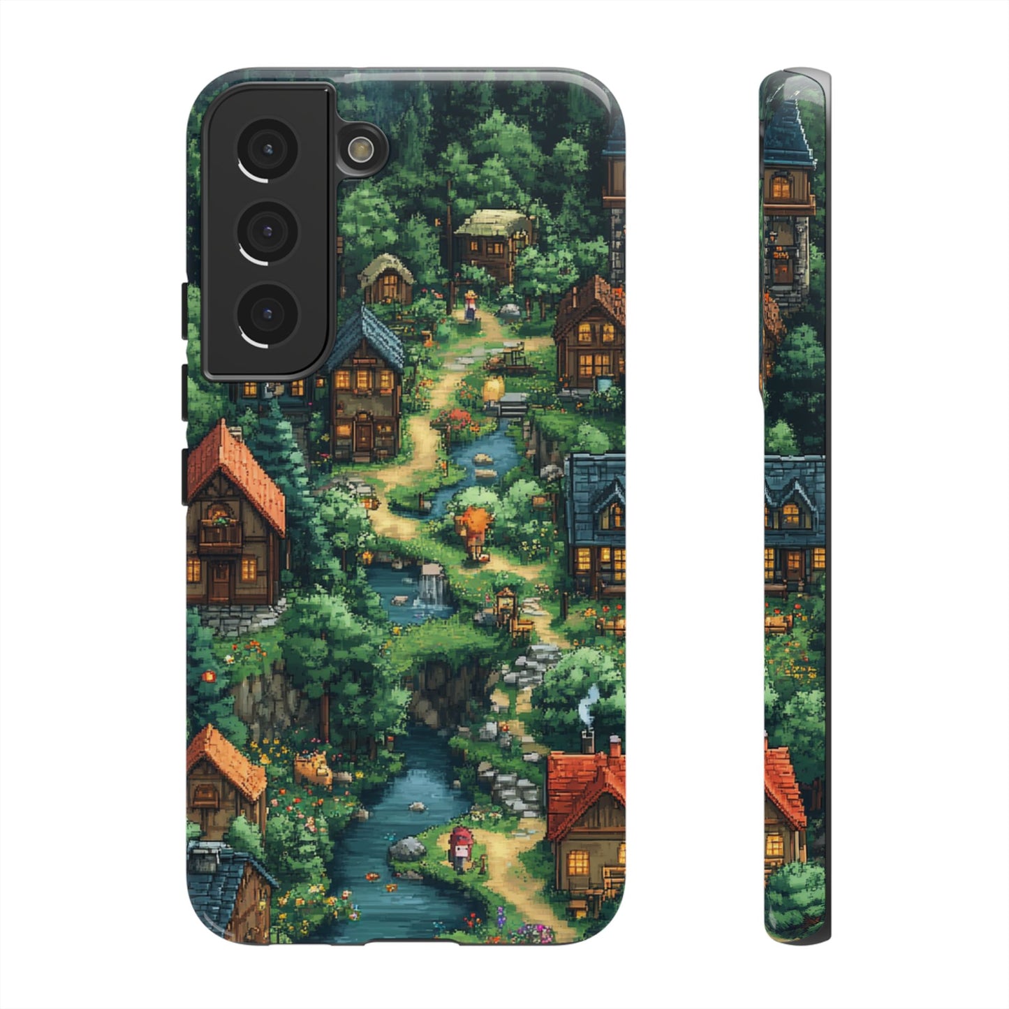 Enchanted Village: Pixel Paradise Phone Case - iPhone, Google Pixel, Samsung Galaxy