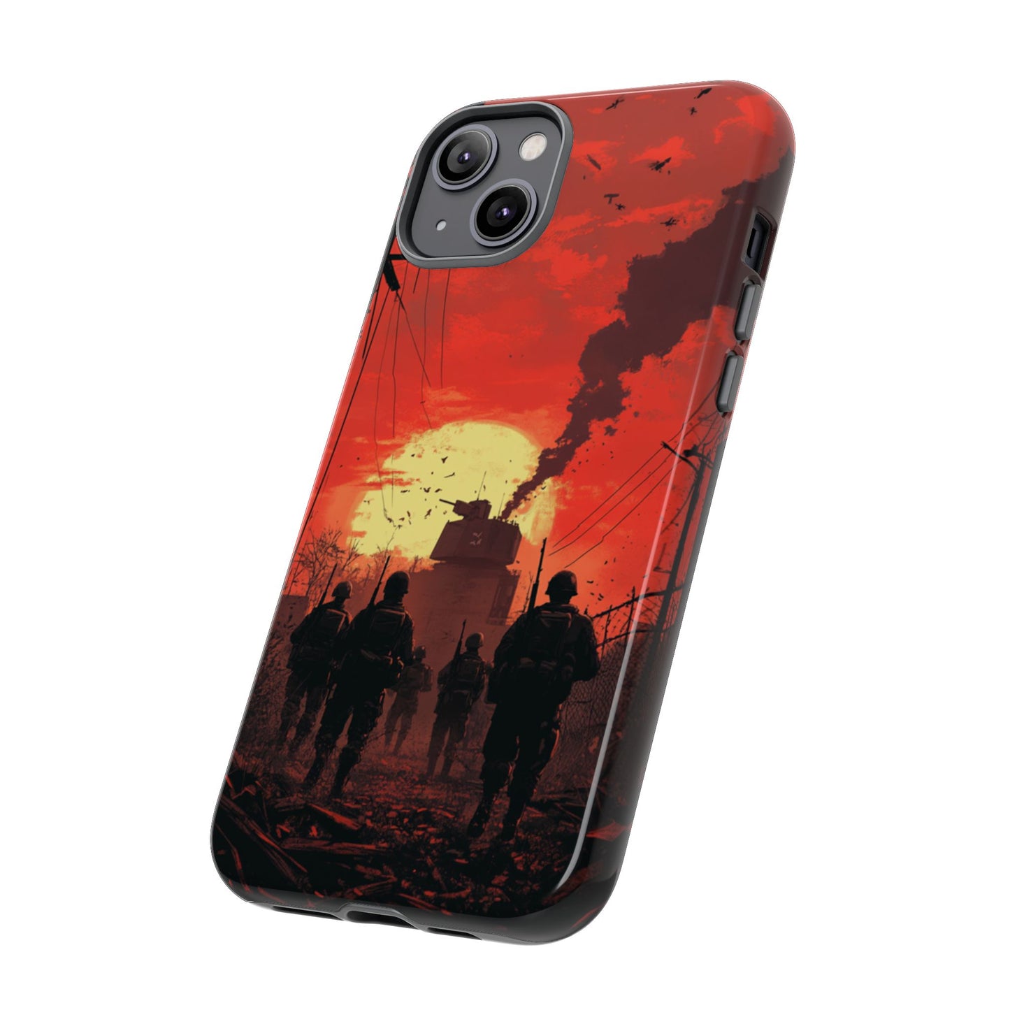 Dystopian Sunset Soldier Phone Case - iPhone, Google Pixel, Samsung Galaxy