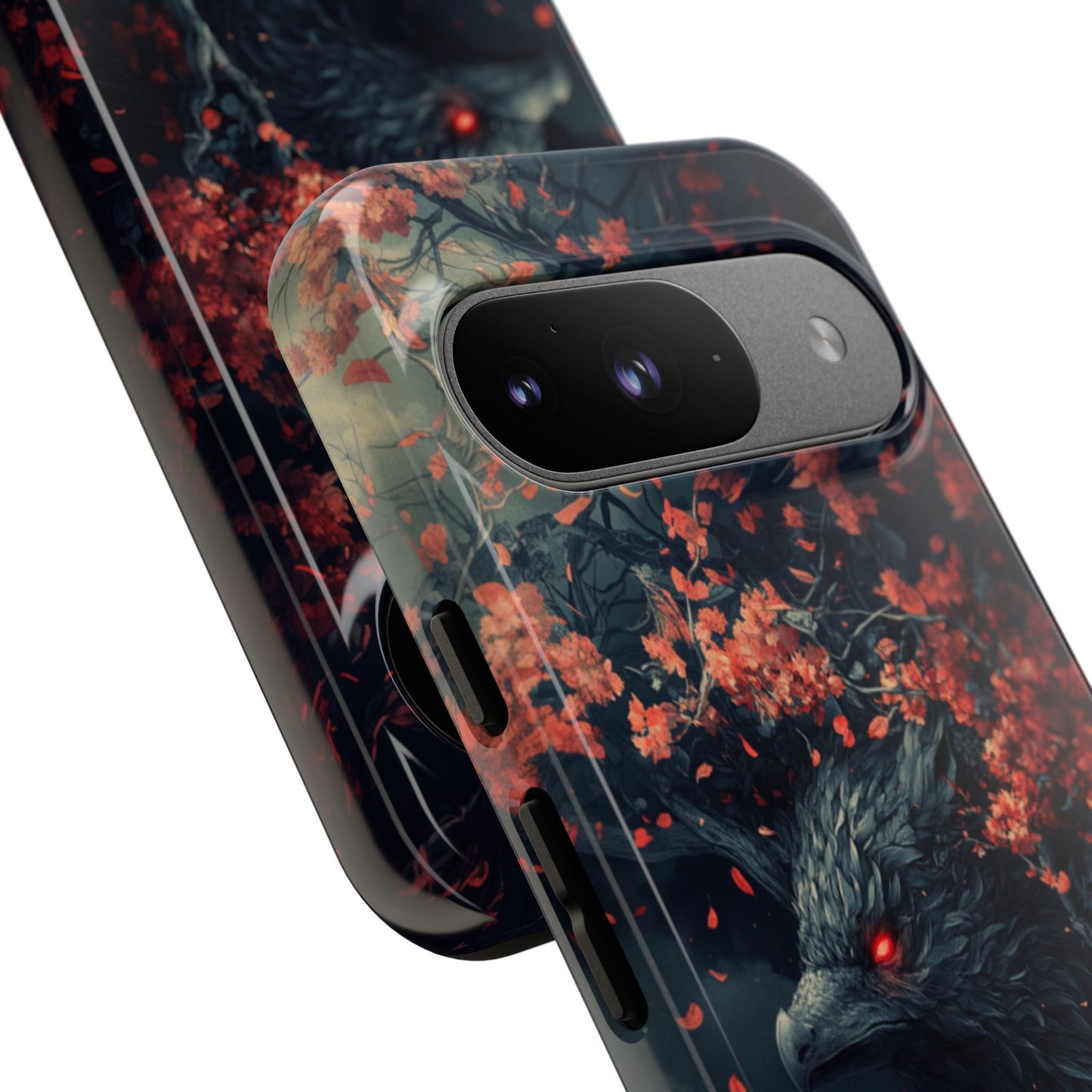 Crimson Raven Bloom – Tough Google Pixel Case