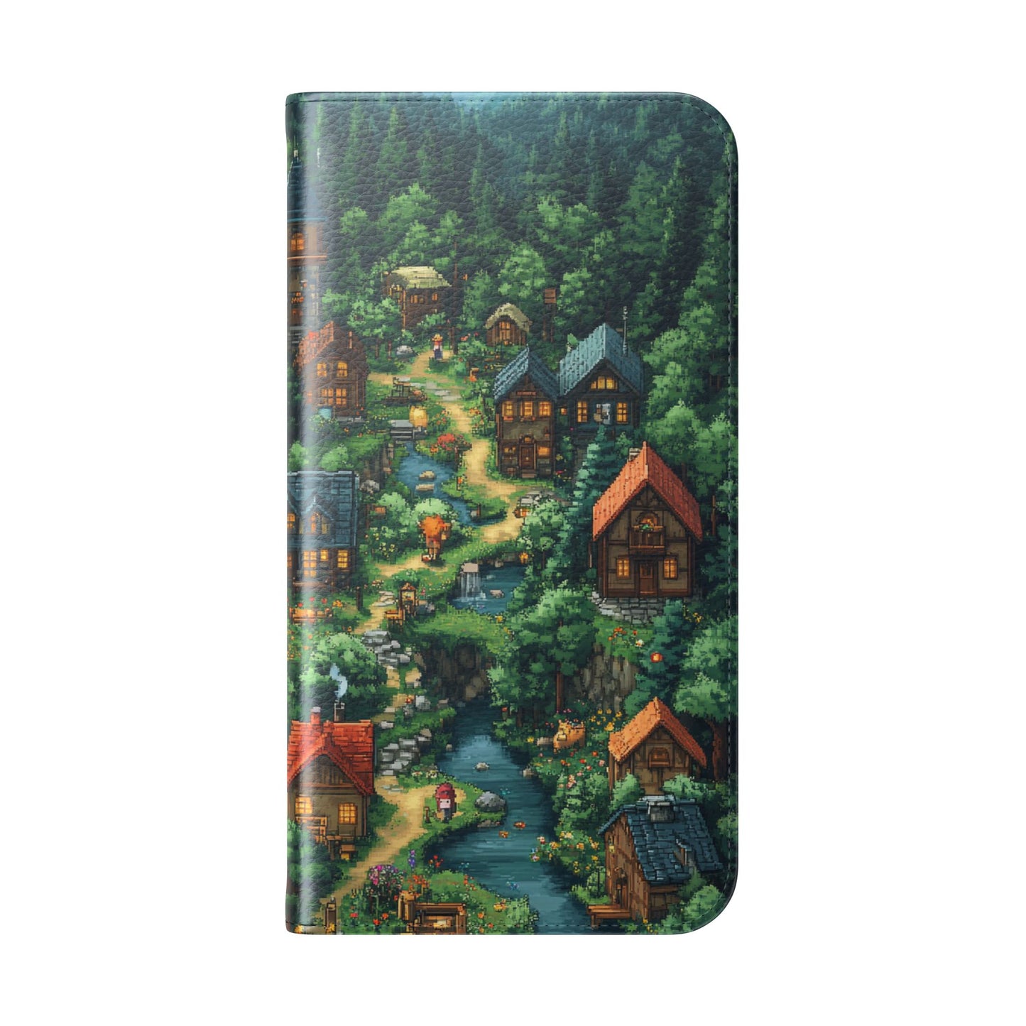 Pixel Forest Hamlet - Wallet Flip Case