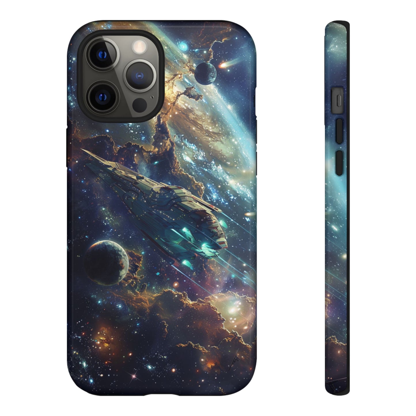 Galactic Voyage: Futuristic Spaceship - iPhone, Google Pixel, Samsung Galaxy