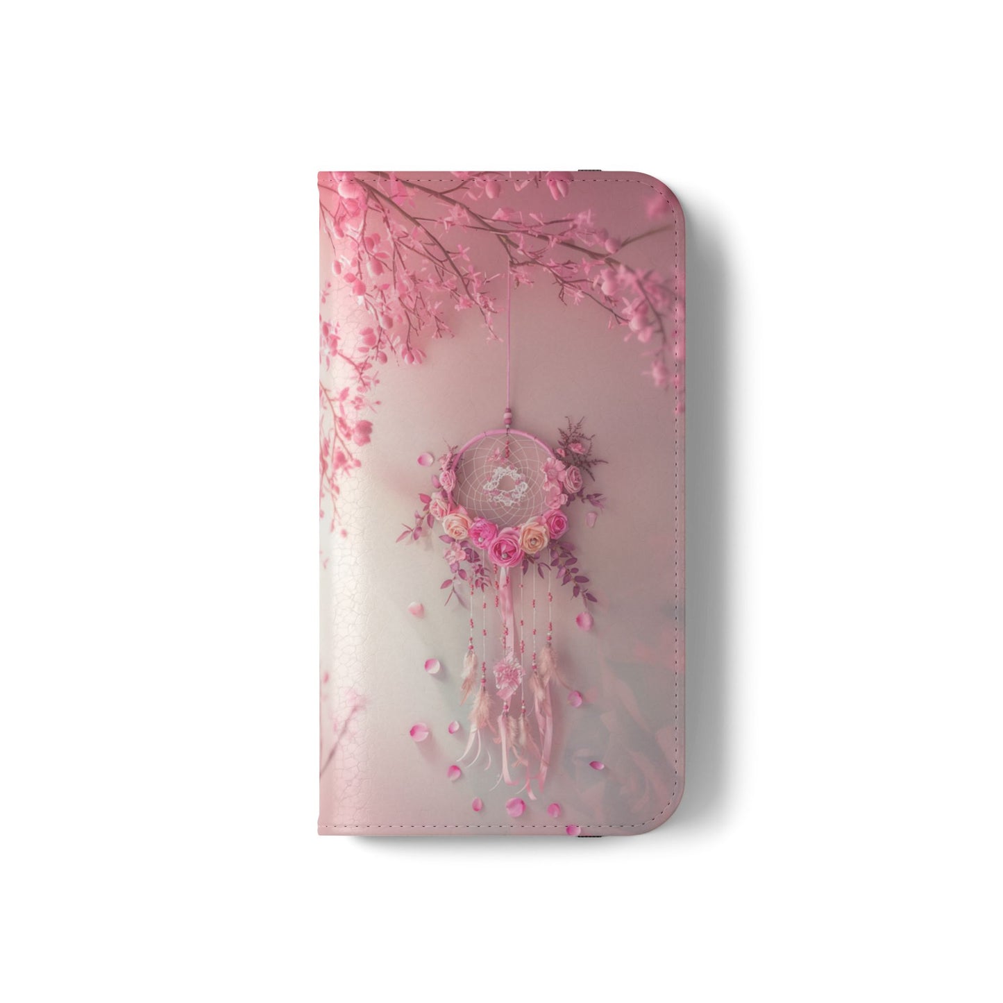 Pink Rose Dreamcatcher - Wallet Flip Case