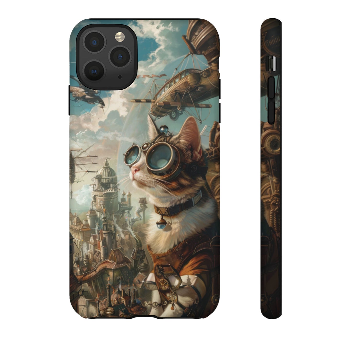 Steampunk Cat Adventurer - iPhone, Google Pixel, Samsung Galaxy