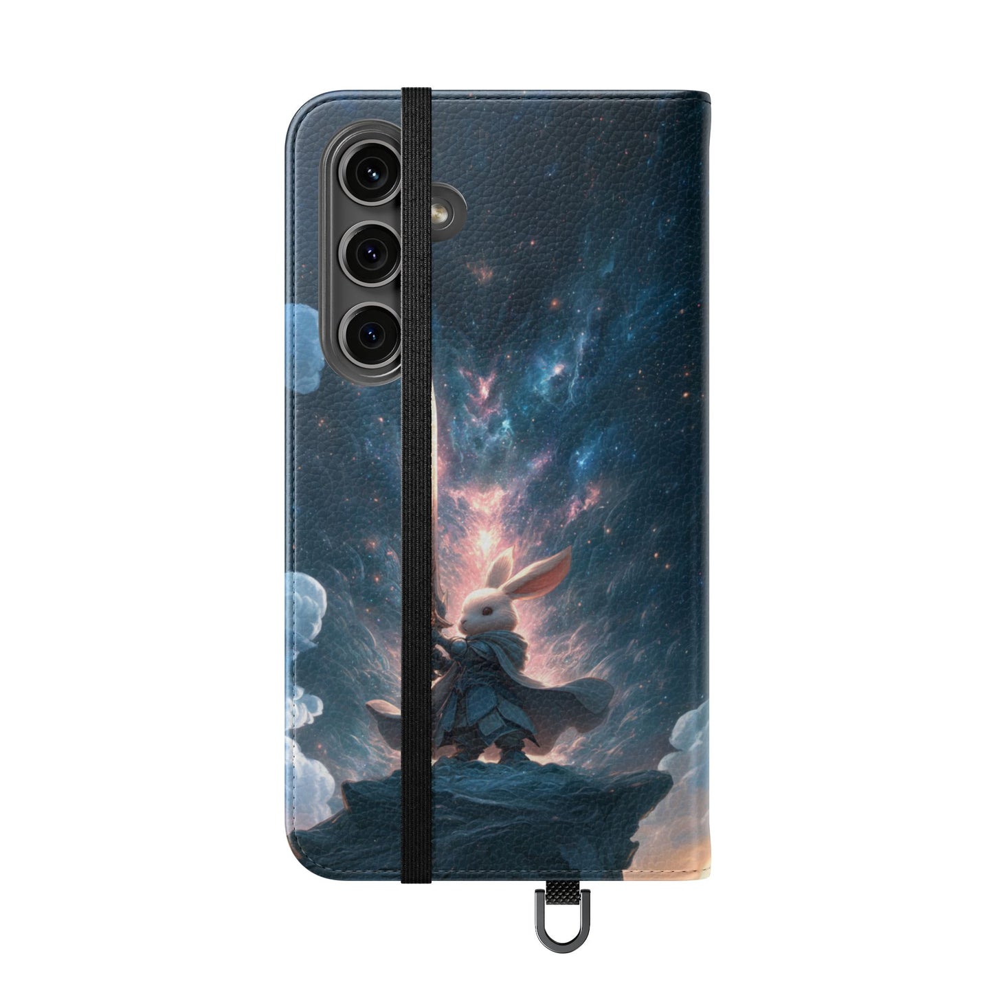 Cosmic Warrior Rabbit - Wallet Flip Case