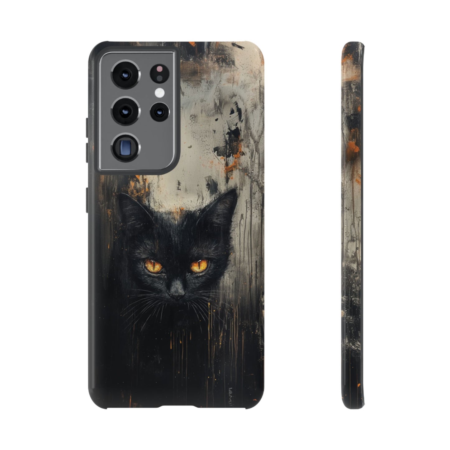 Black Cat Shadow Gaze - Tough Samsung Galaxy Case