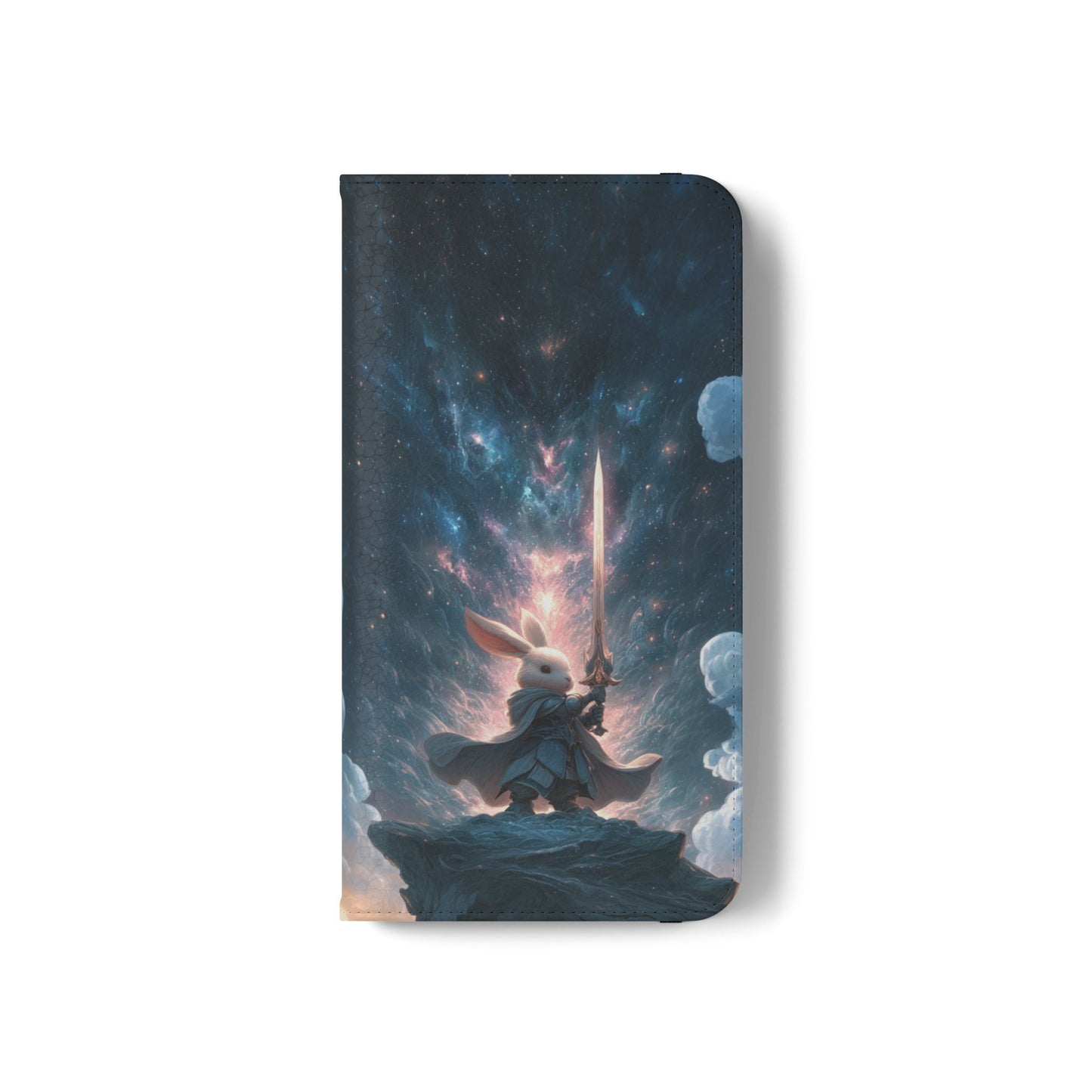 Cosmic Warrior Rabbit - Wallet Flip Case