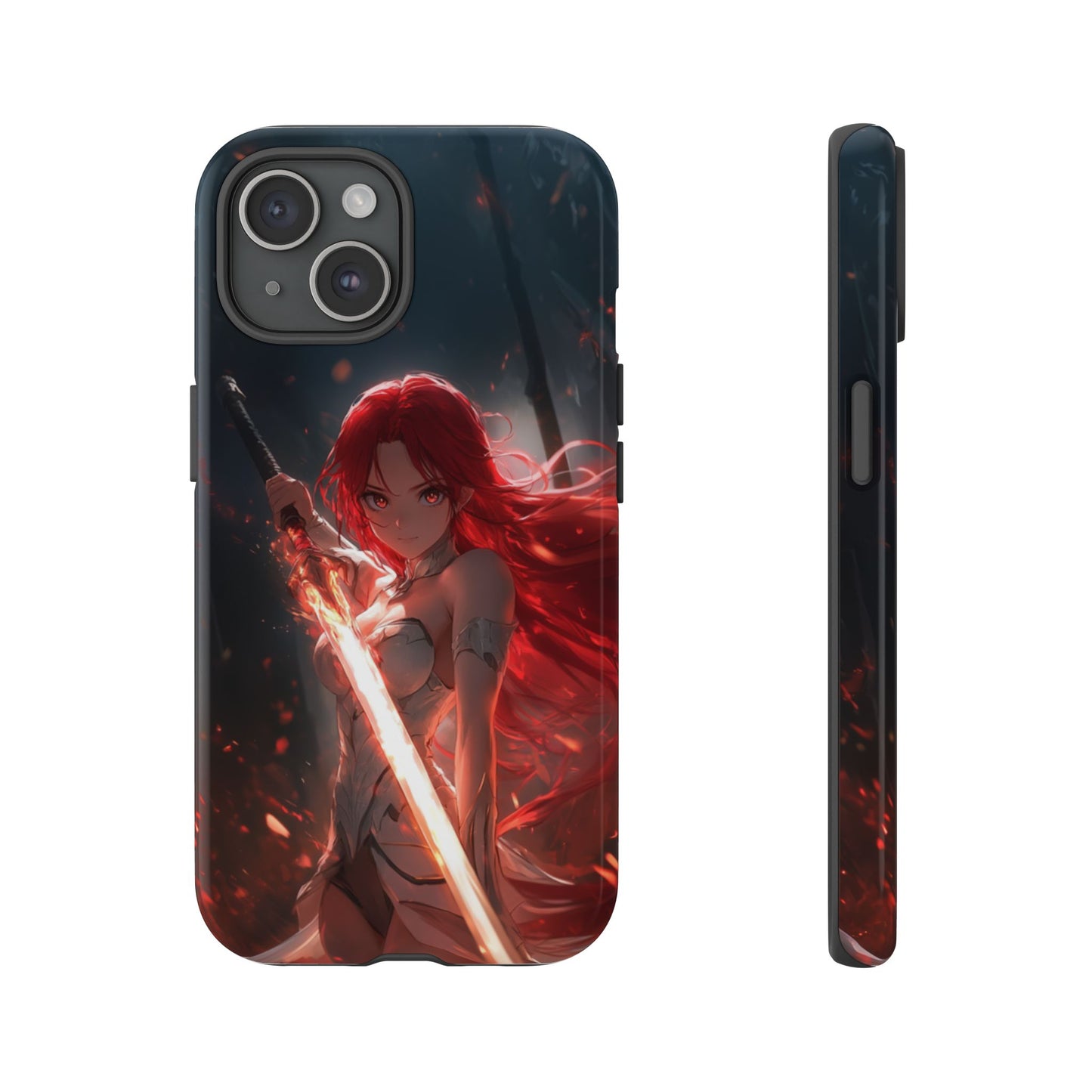 Crimson Ember Warrior – Tough iPhone Case